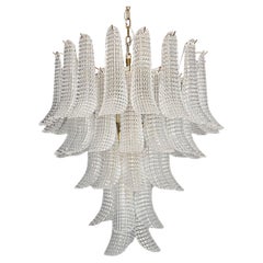 Lustre italien vintage de Murano - 52 pétales de verre de cristal