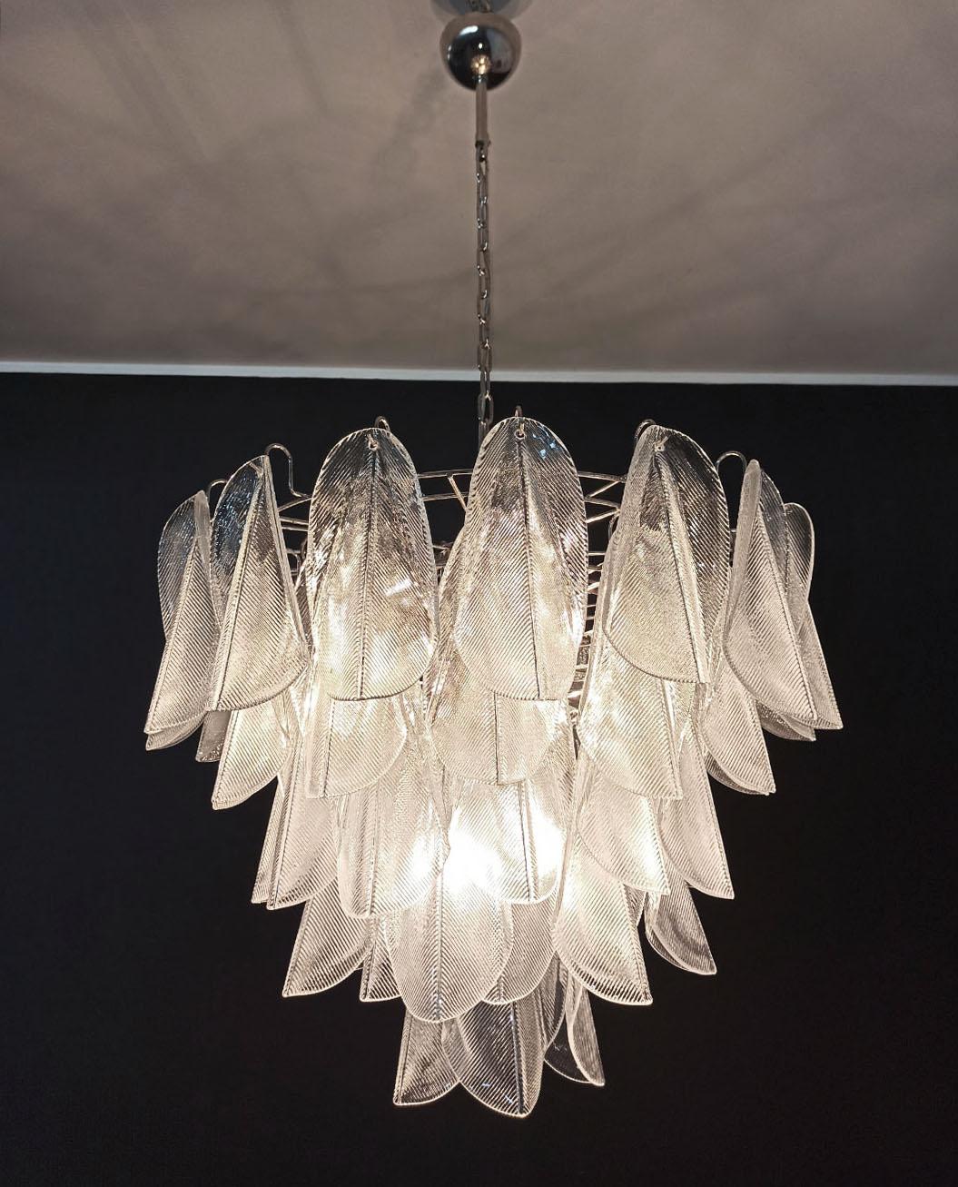 Lustre italien vintage de Murano, 57 verres Rondini en vente 3