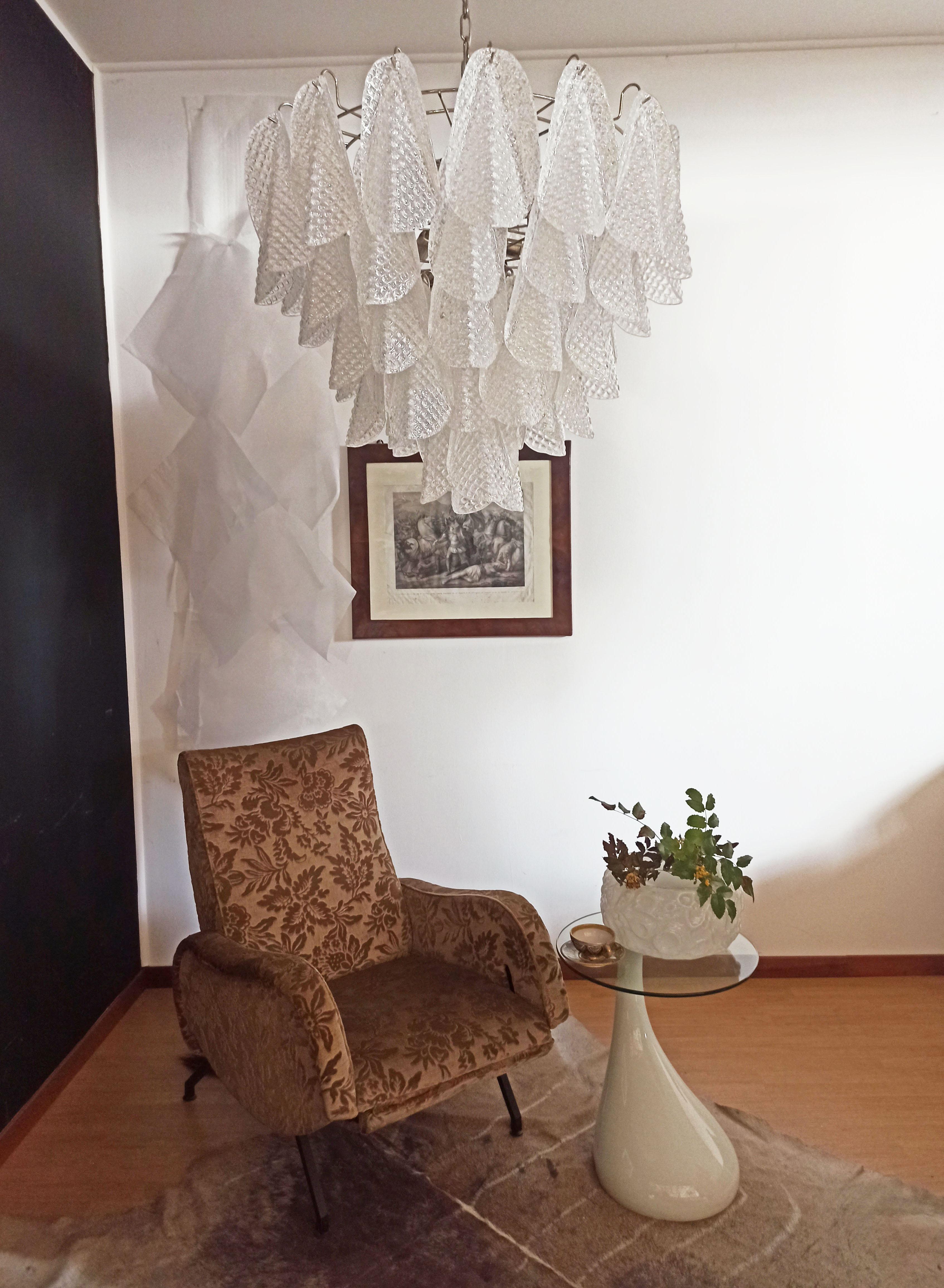 Lampadario di Murano Vintage, 57 Rondini di vetro in vendita 5