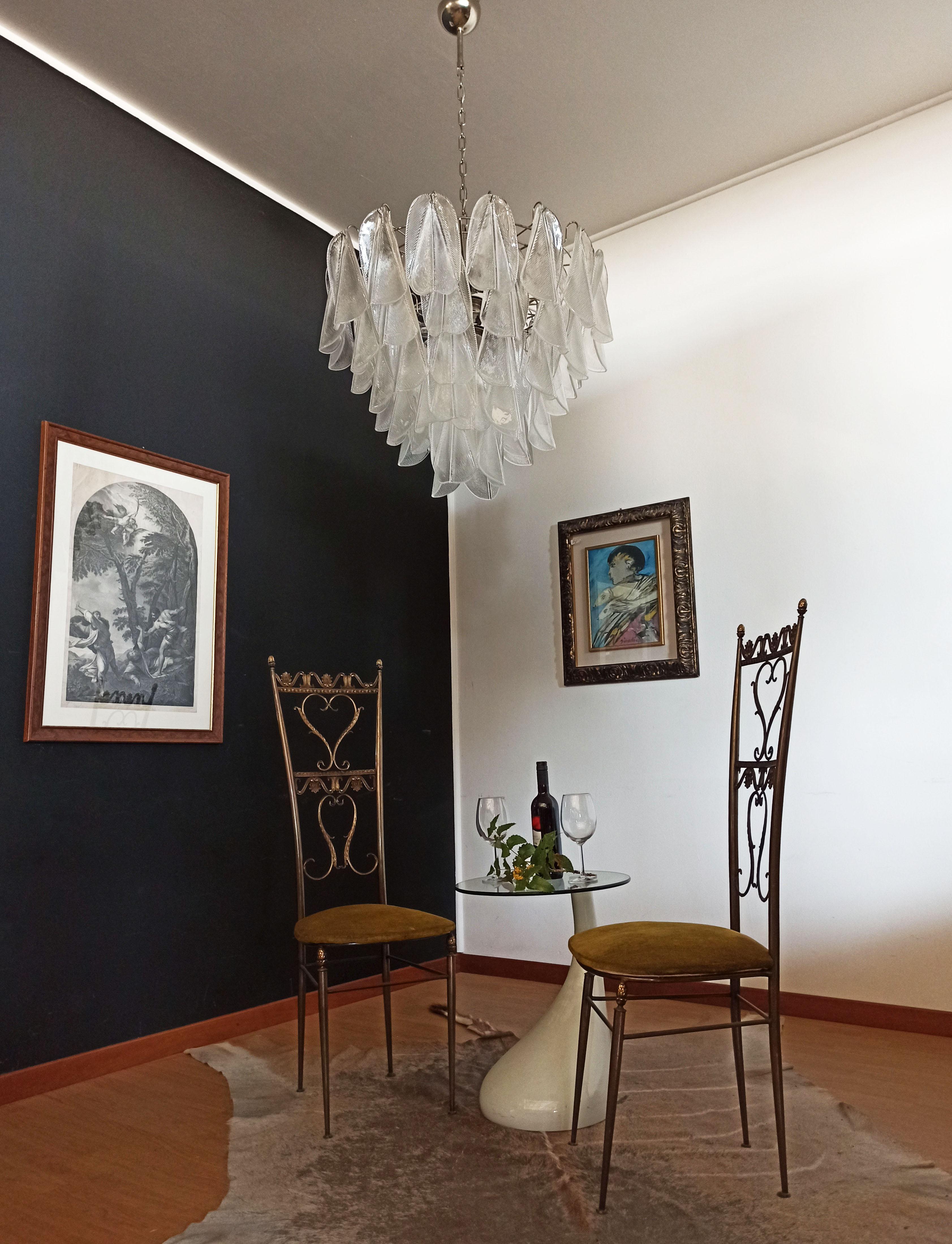 Italian Vintage Murano Chandelier, 57 Glass Rondini In Good Condition In Gaiarine Frazione Francenigo (TV), IT