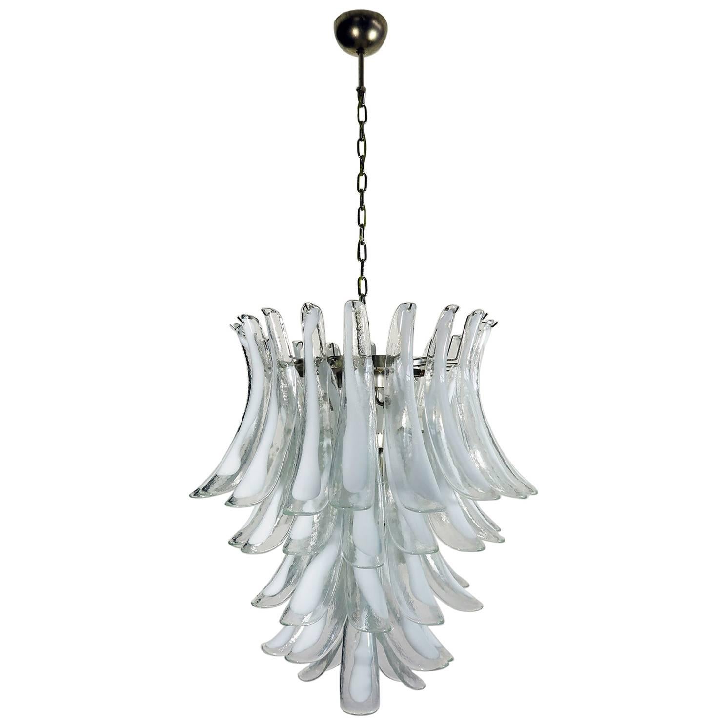 Italian Vintage Murano Chandelier in the Manner of Mazzega, 52 Big