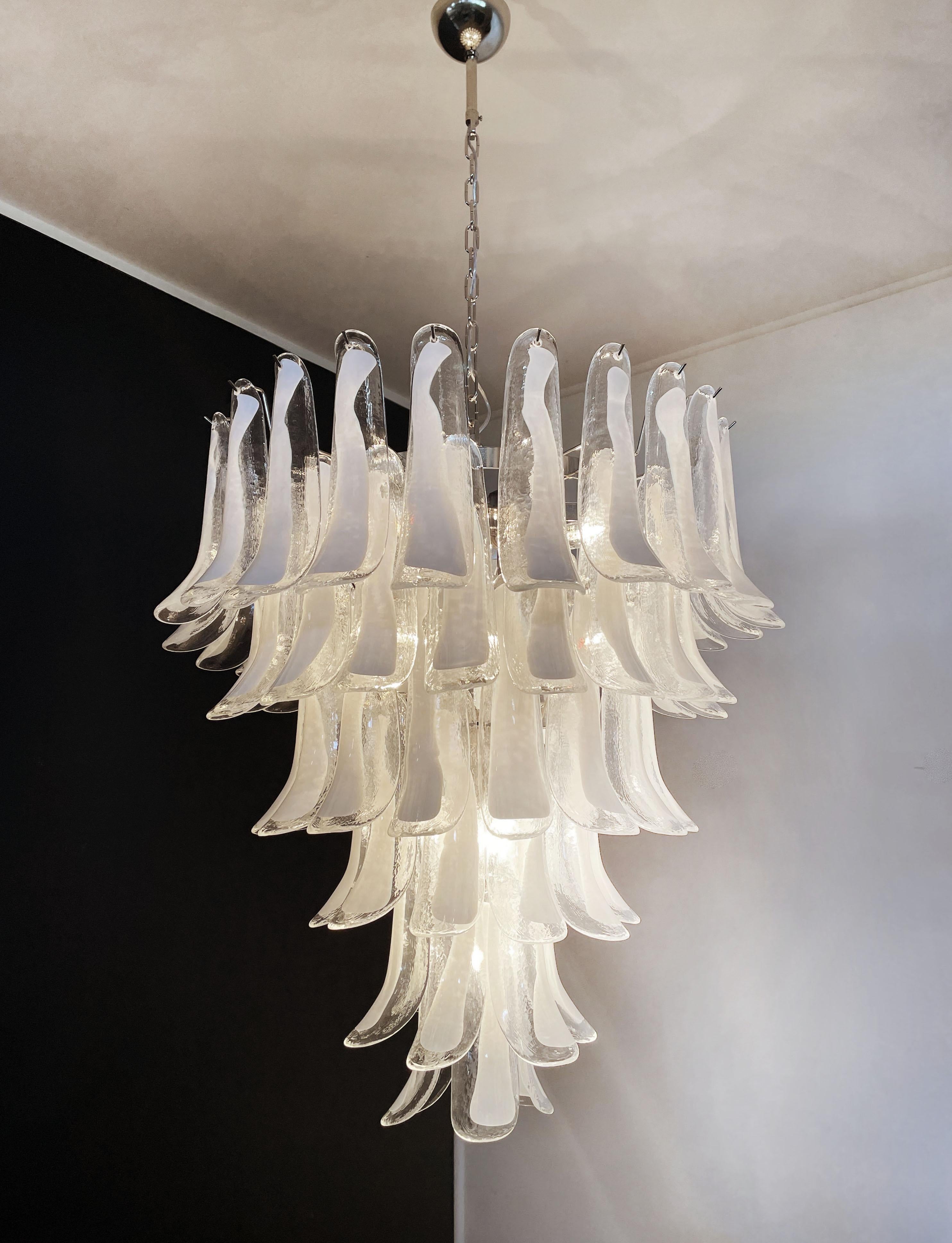 Italienischer Vintage-Murano-Kronleuchter im Vintage-Stil nach Mazzega, 75 Gläser im Angebot 10