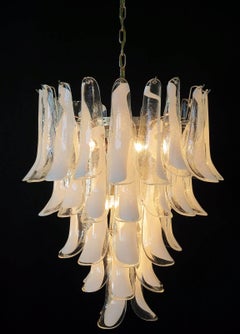  Italian Vintage Murano Chandelier Made by 52 Glass Petals, 1970s