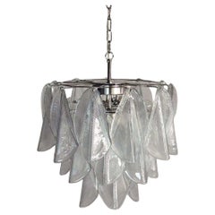 Italian vintage Murano chandelier - Mazzega - 23 "rondini" crystal glass