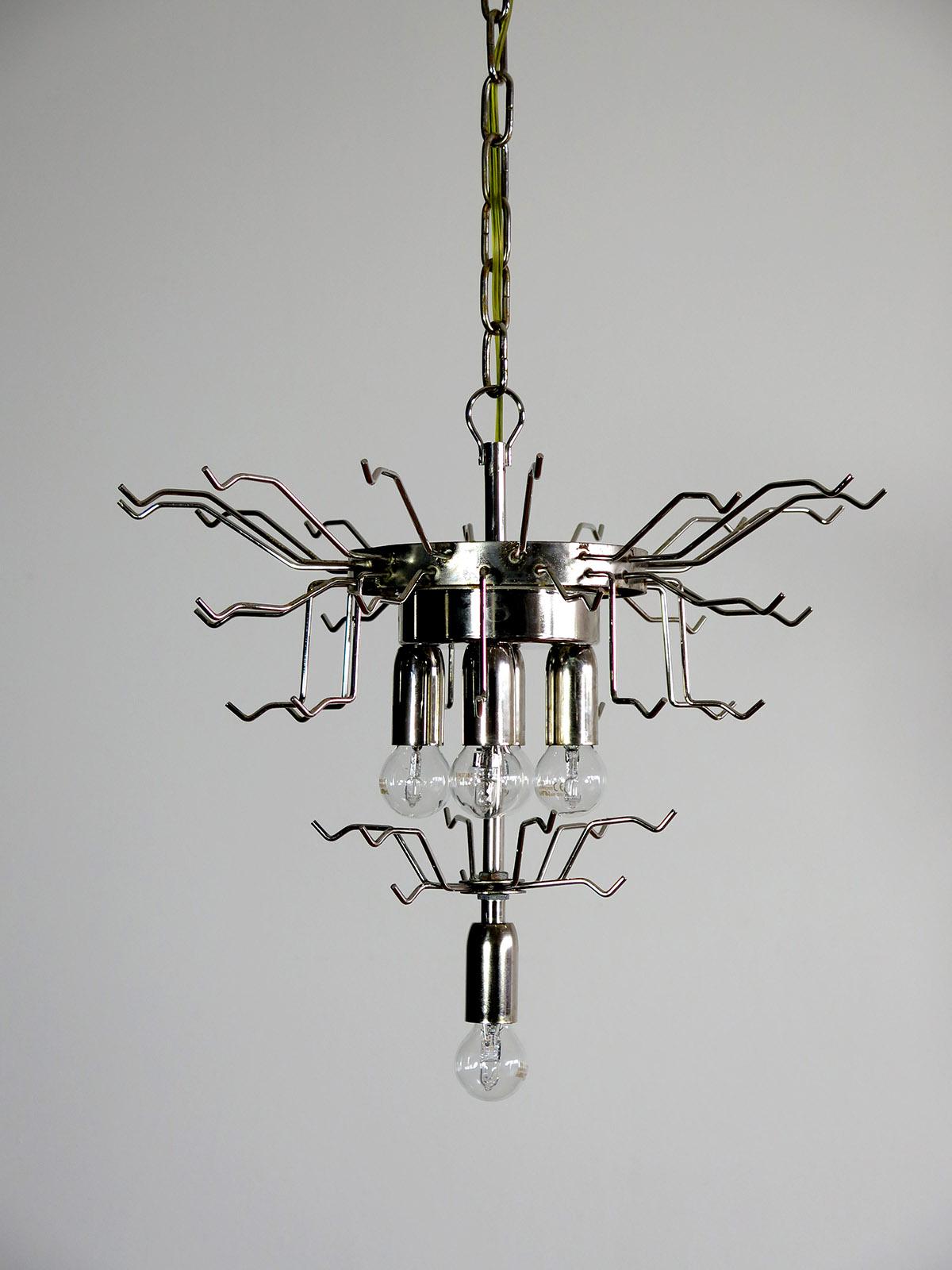 Late 20th Century Italian Vintage Murano Chandelier, Mazzega, 41 Caramel Lattimo Glass Petals