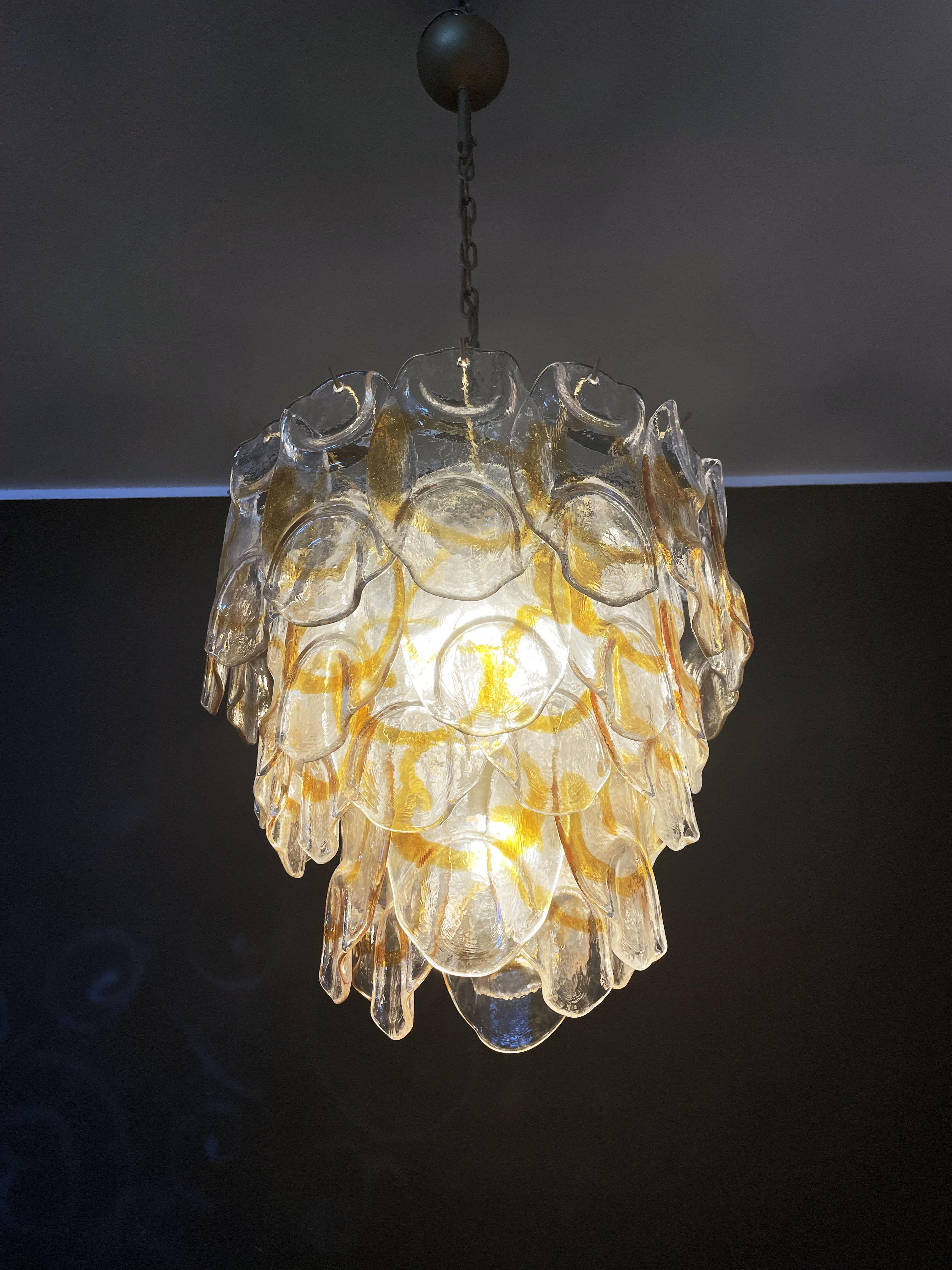 Italian Vintage Murano Chandelier, Mazzega, 41 