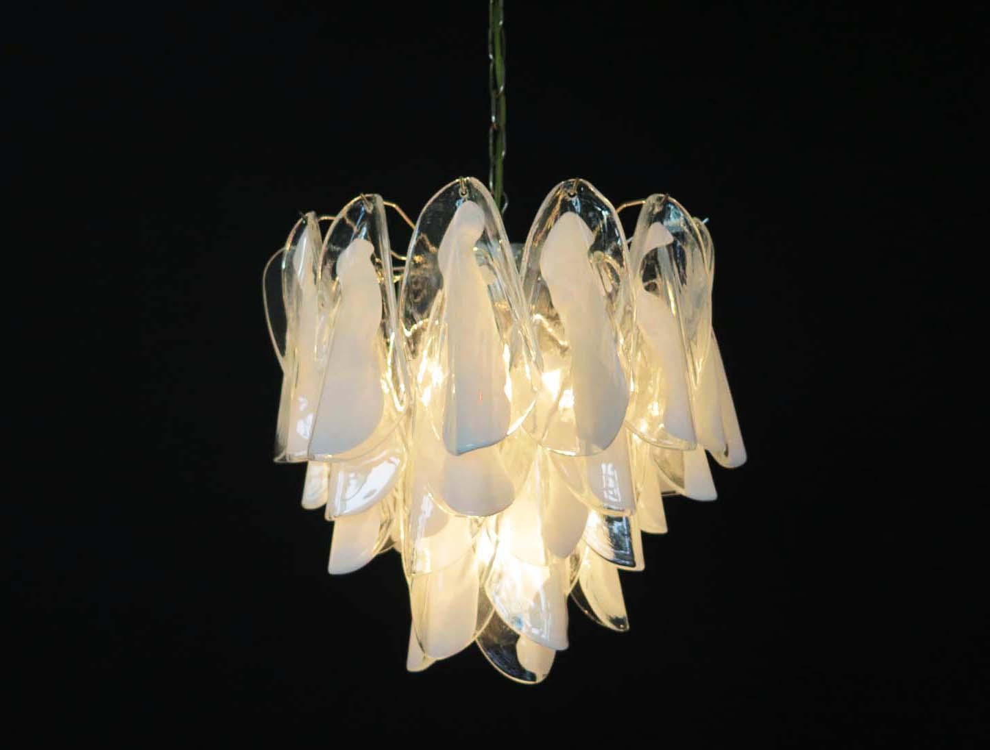 Italian Vintage Murano Chandelier, Mazzega, 41 