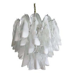 Italian Vintage Murano Chandelier, Mazzega, 41 "Rondini" Glass