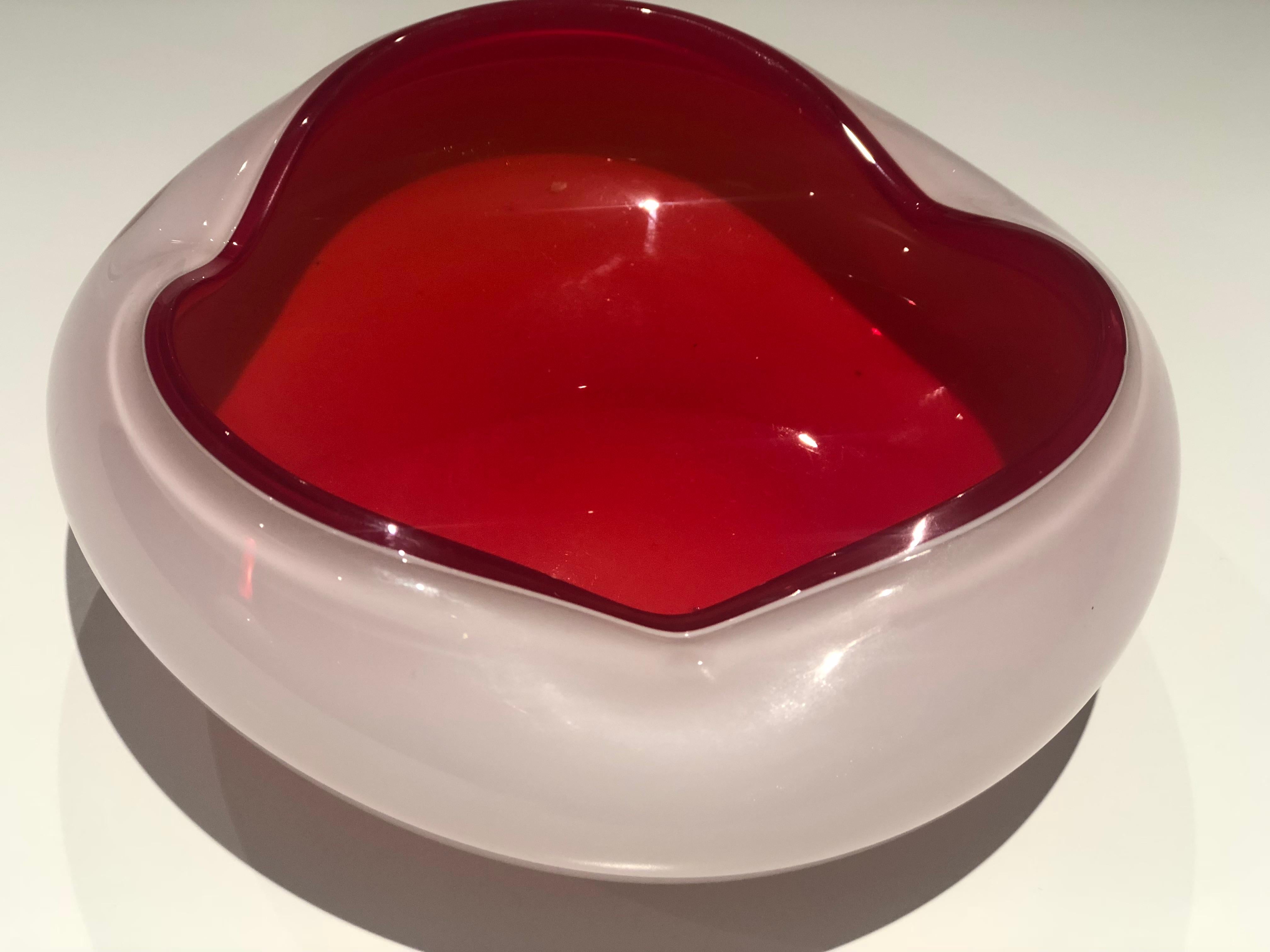 Italian Vintage Murano Glass Bowl Attributed to Seguso Vetri d'Arte, 1950s 7
