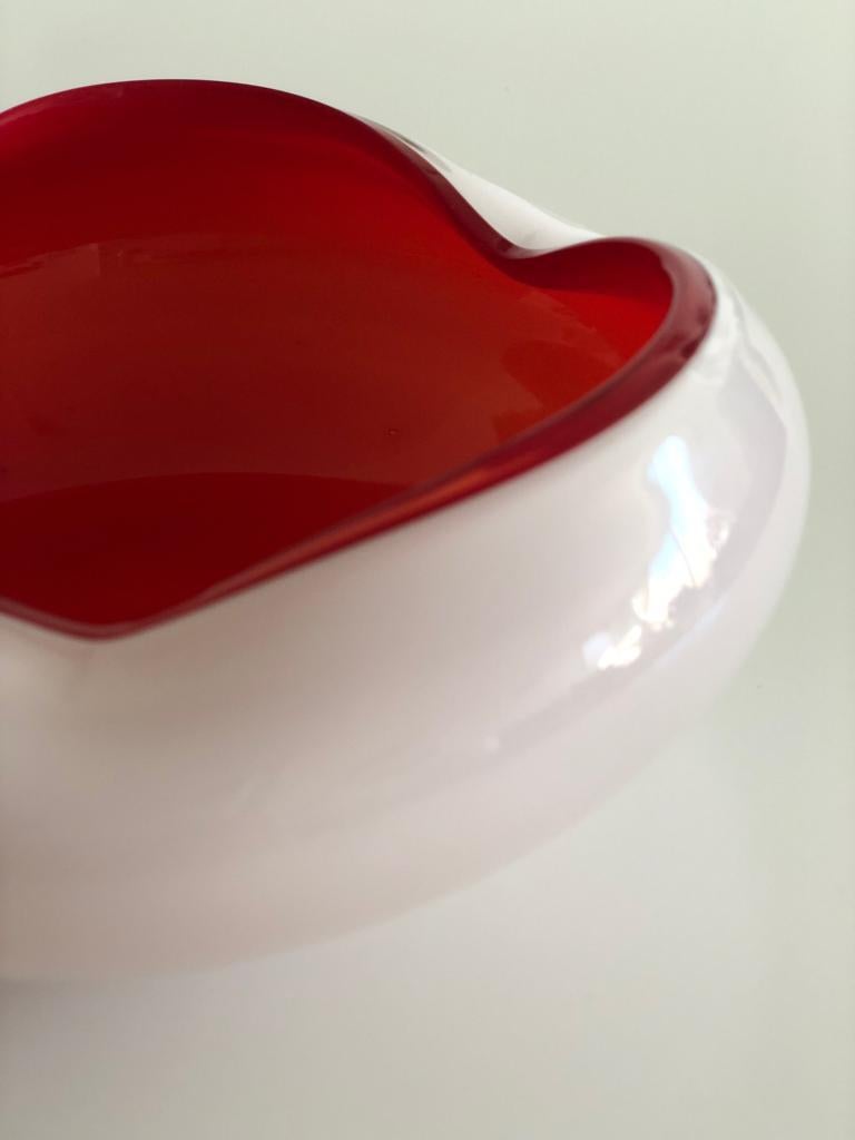 Italian Vintage Murano Glass Bowl Attributed to Seguso Vetri d'Arte, 1950s 2