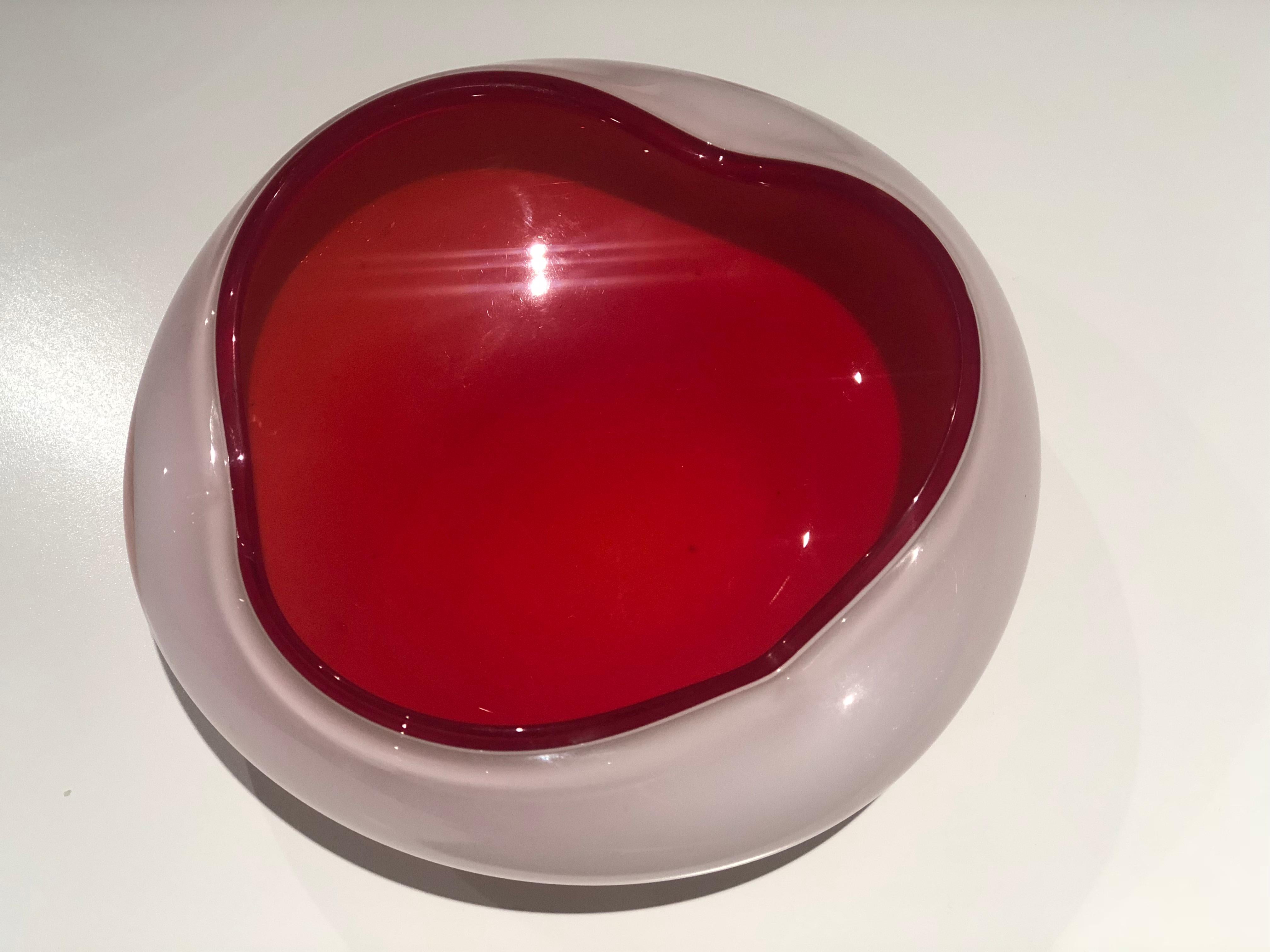 Italian Vintage Murano Glass Bowl Attributed to Seguso Vetri d'Arte, 1950s 3