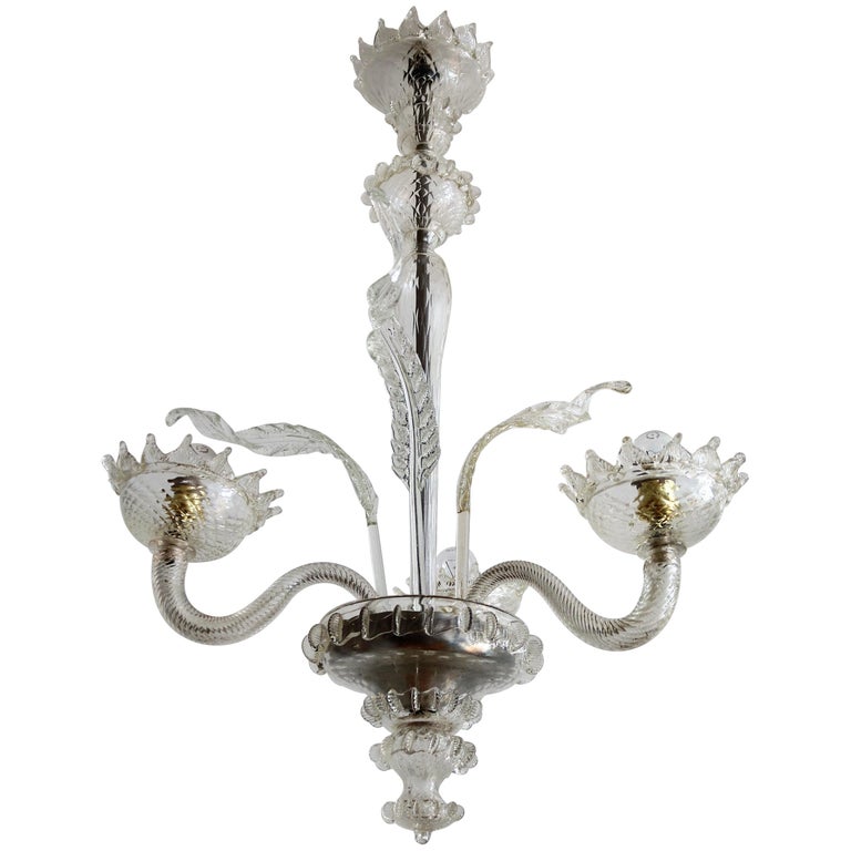 Italian Vintage Murano Glass Chandelier 1950s For Sale At 1stdibs