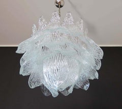 Italian Vintage Murano Glass Chandelier, 38 Trasparent Glasses