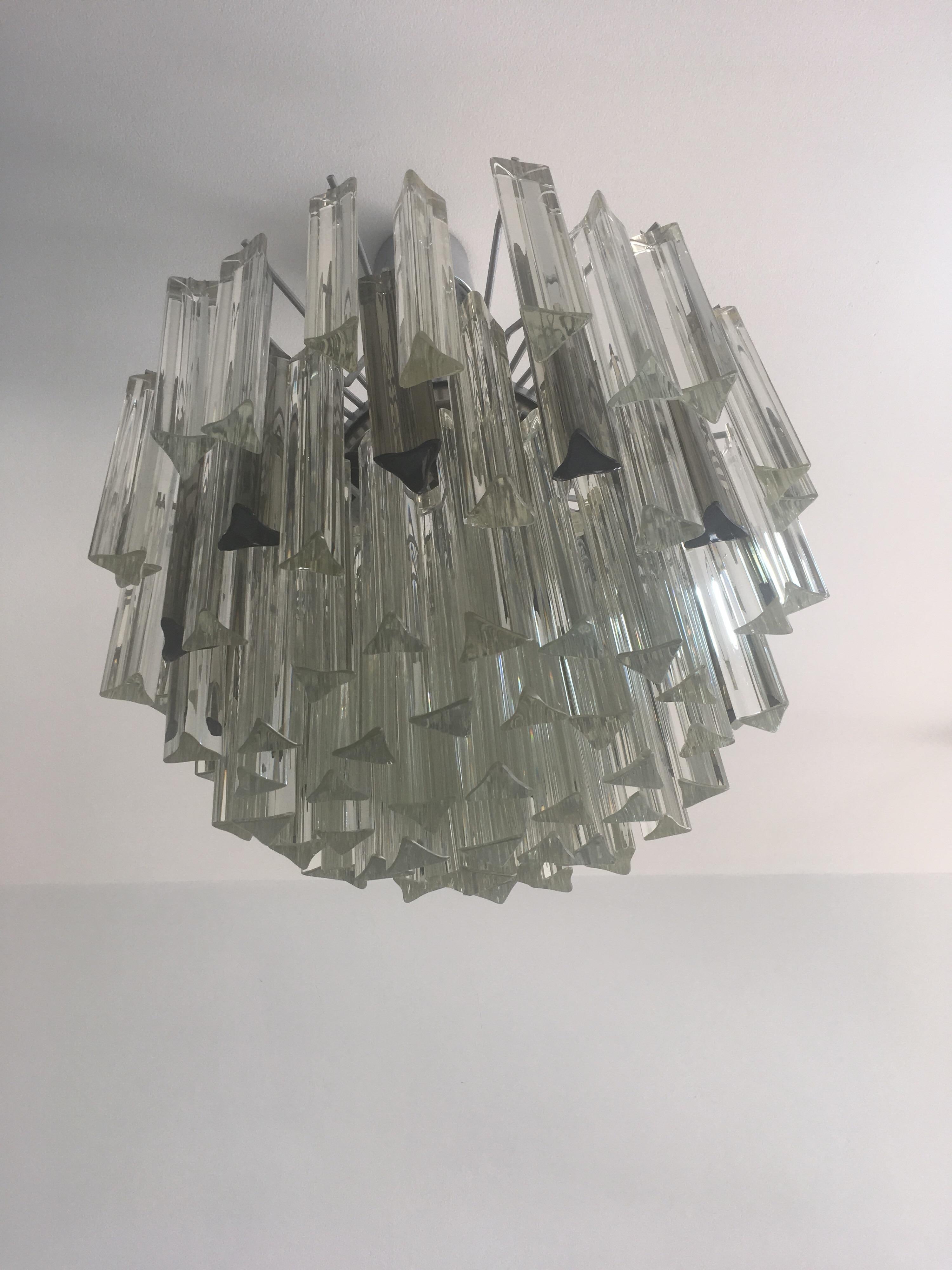 Italian Vintage Murano Glass Chandelier, circa 1970s In Good Condition For Sale In Melbourne, AU