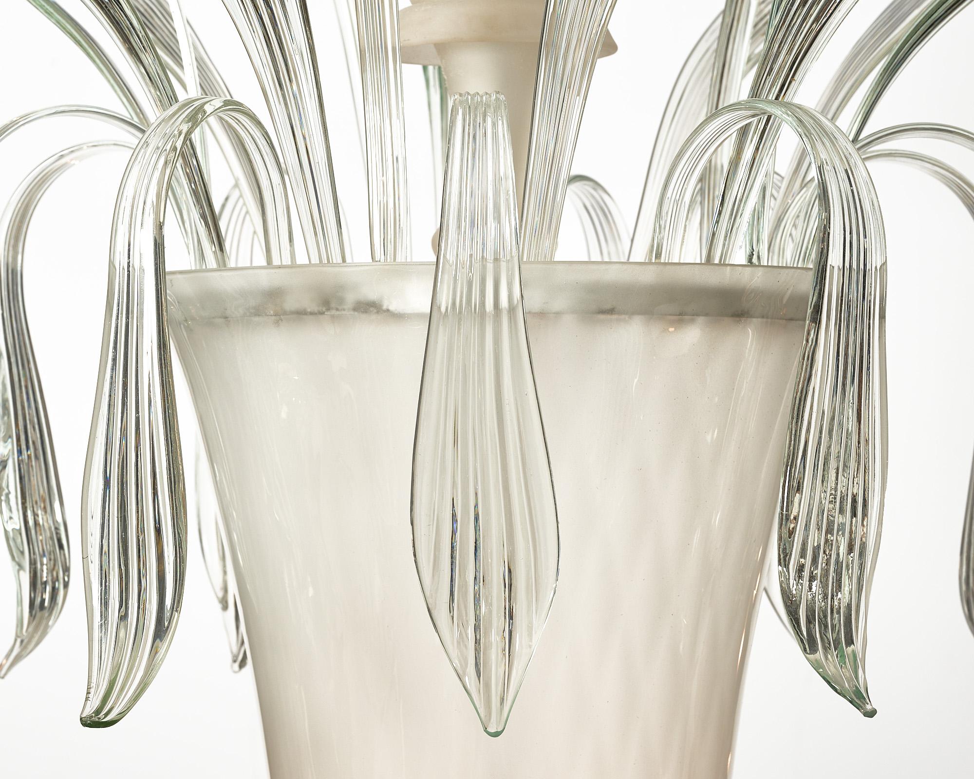 Italian Vintage Murano Glass Chandelier For Sale 2