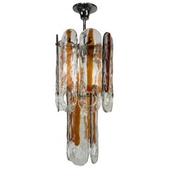 Lustre vintage italien en verre de Murano, style Mazzega, Italie, années 1970