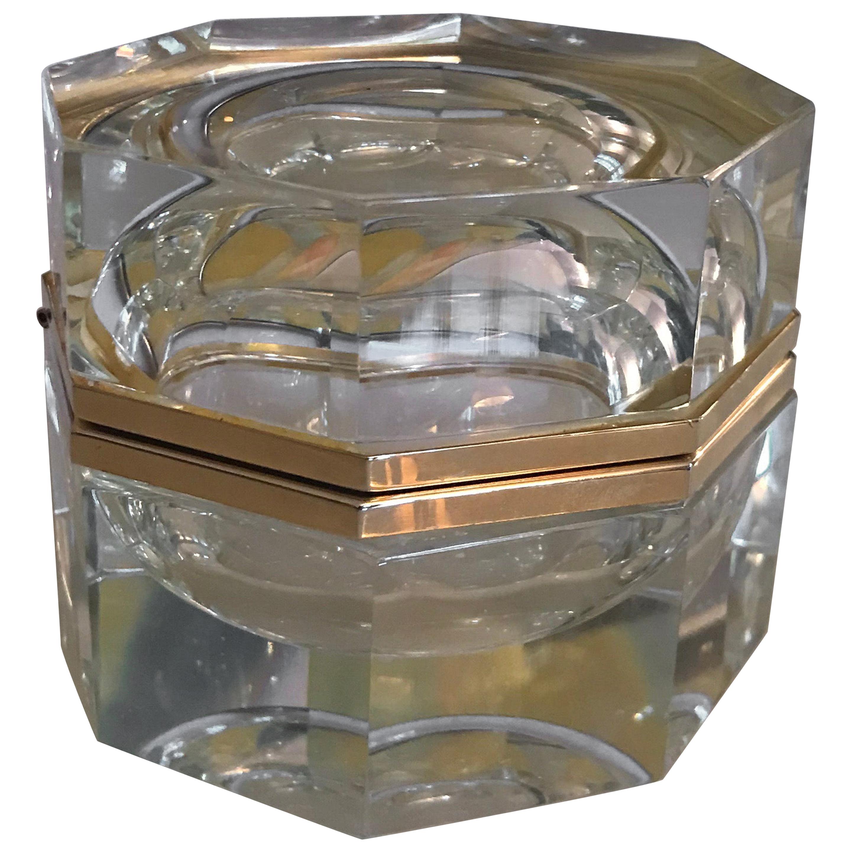 Italian Vintage Murano Glass Octagon Box
