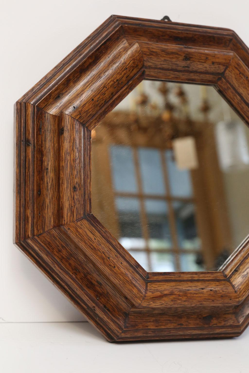 octagon wood mirror