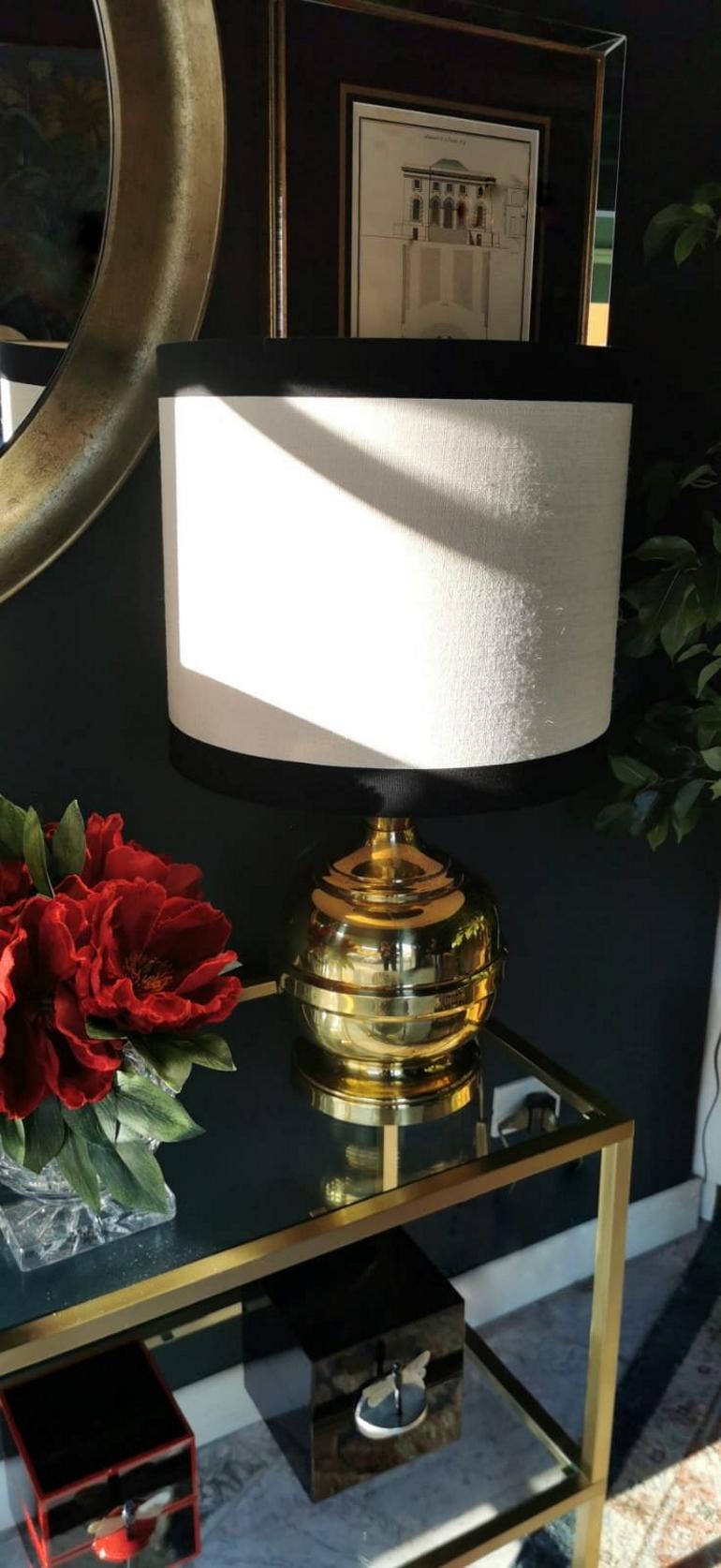Italian Vintage Pair of Table Lamps in Polished Brass 'No Lampshades' 5