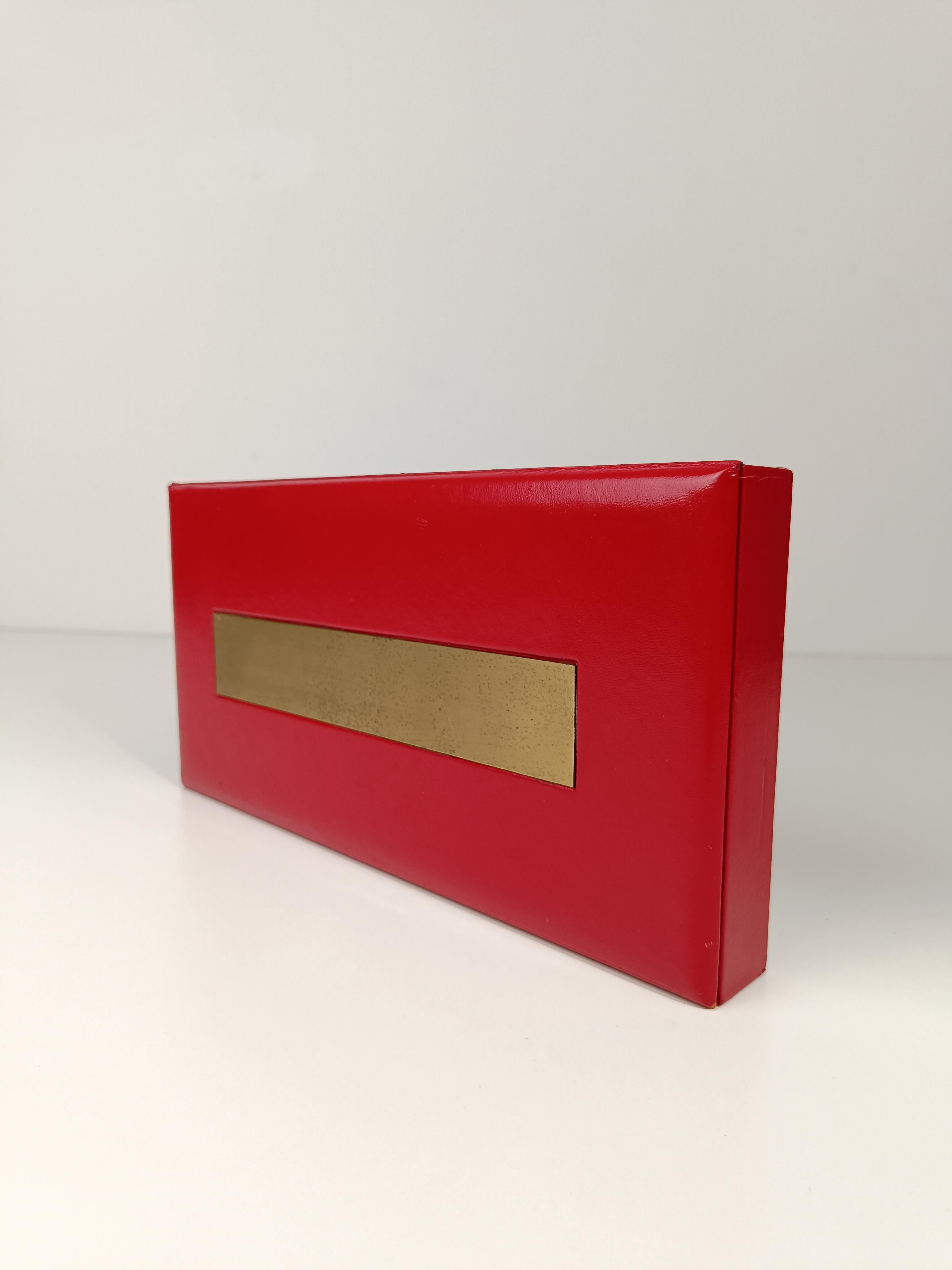 Caja de Juego Vintage Italiana con Fichas, Naipes y Dados de Póquer Años 70 11