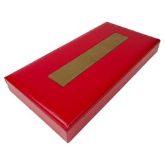 Caja de Juego Vintage Italiana con Fichas, Naipes y Dados de Póquer Años 70