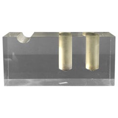 Italienischer:: rechteckiger Plexiglas-Stifthalter von Harvey Guzzini:: 1970er Jahre