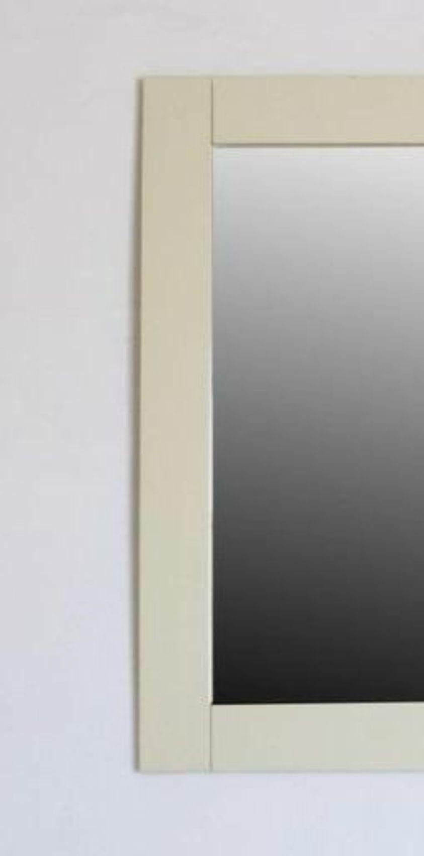 Miroir rectangulaire blanc, The Moderns, Italie, années 1950 en vente 1