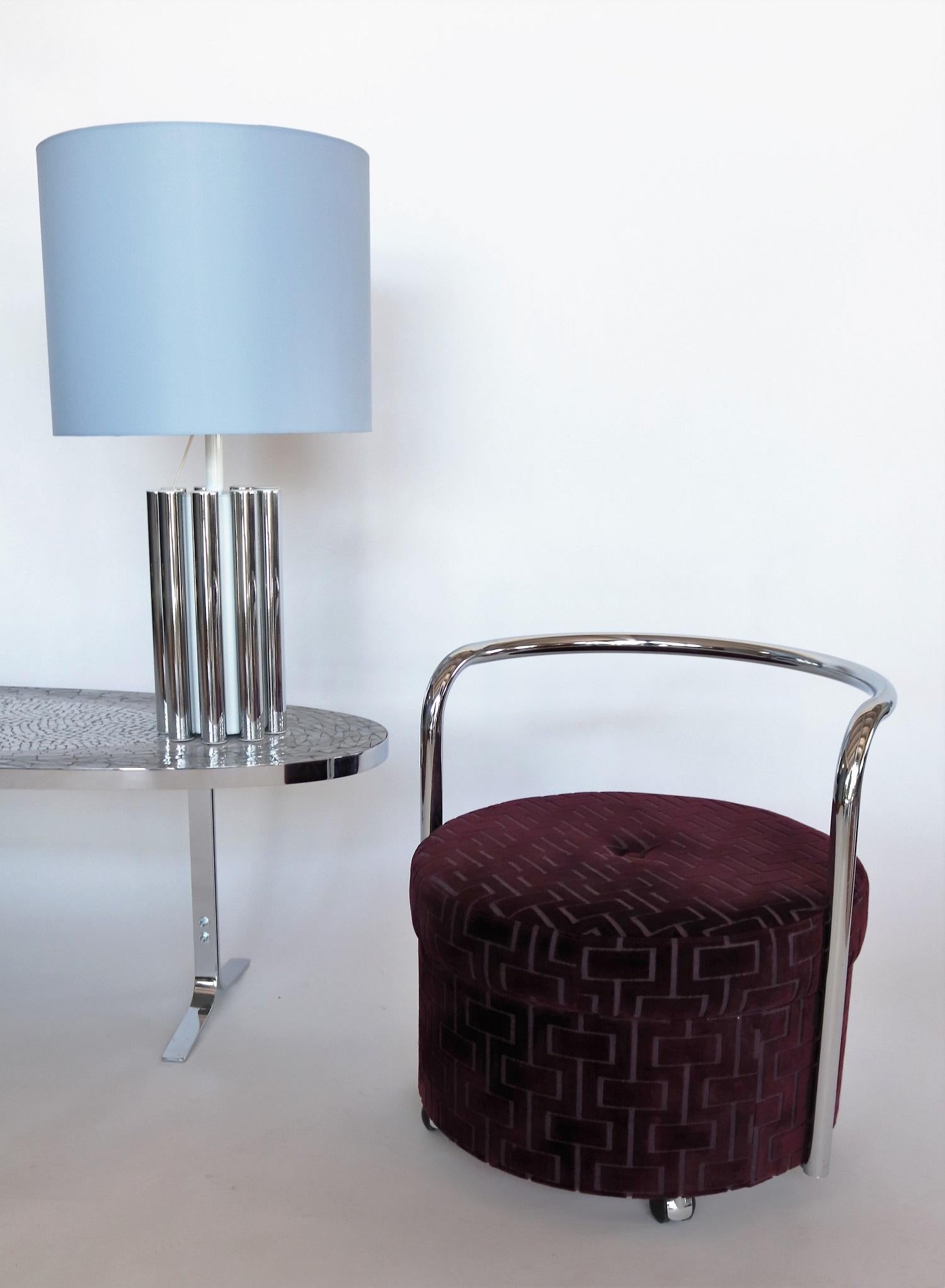 purple pouf ottoman
