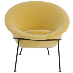 Italian Vintage Round Armchair Attributed to Vittorio Vigano, circa 1960