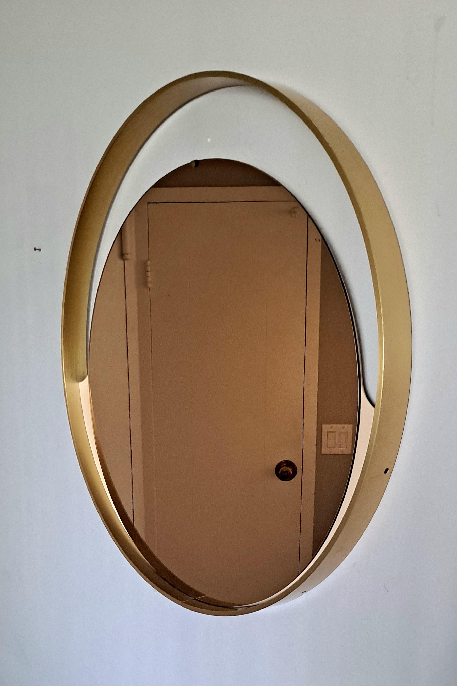 Mid-20th Century Italian Vintage Round Mirror  For Sale