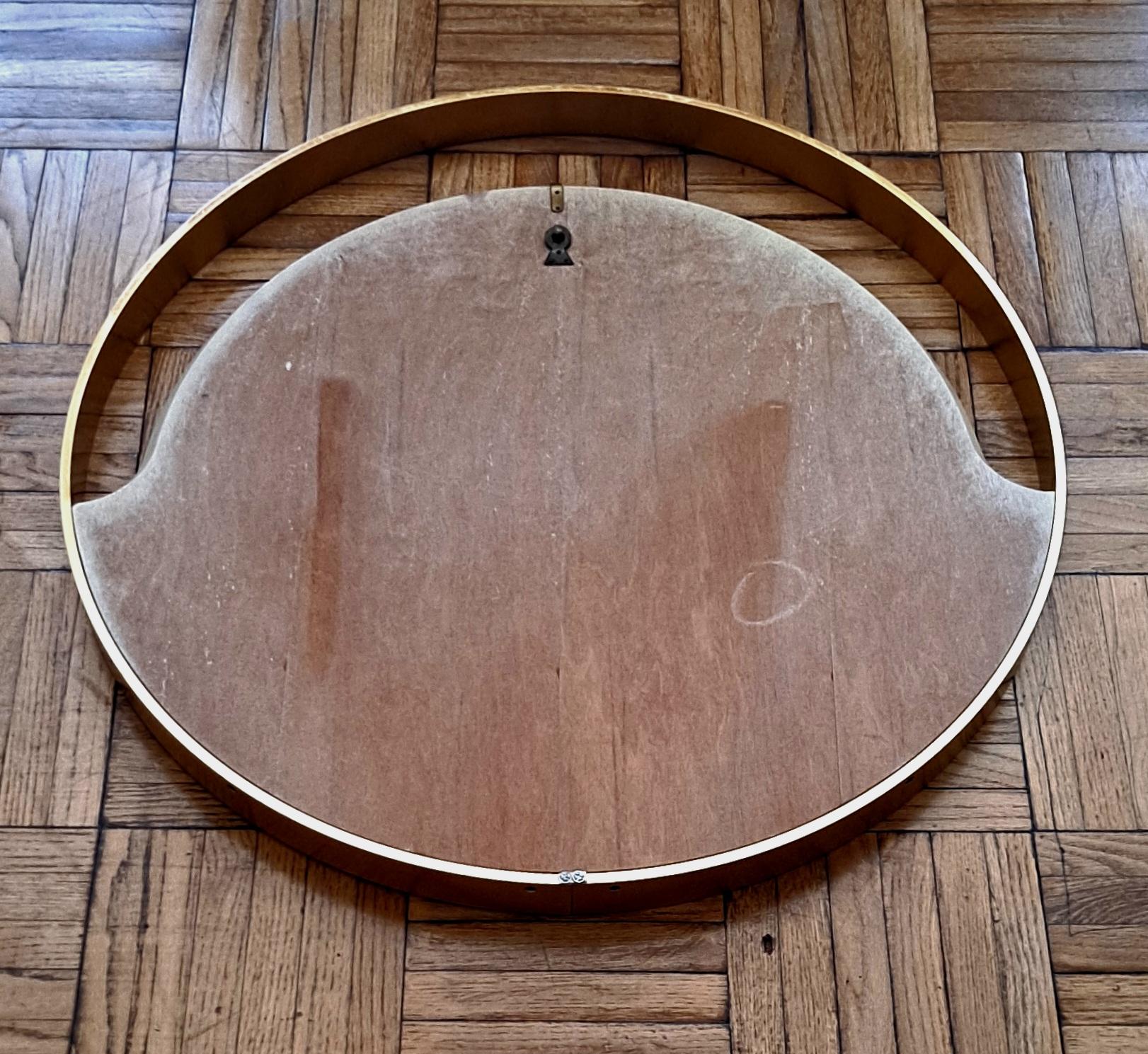 Italian Vintage Round Mirror  For Sale 1