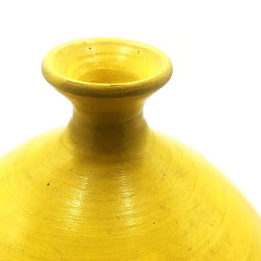 Italian vintage round yellow terracotta vase, 1970s
No flaws, signed on the bottom.
Measure: Height 40 cm.