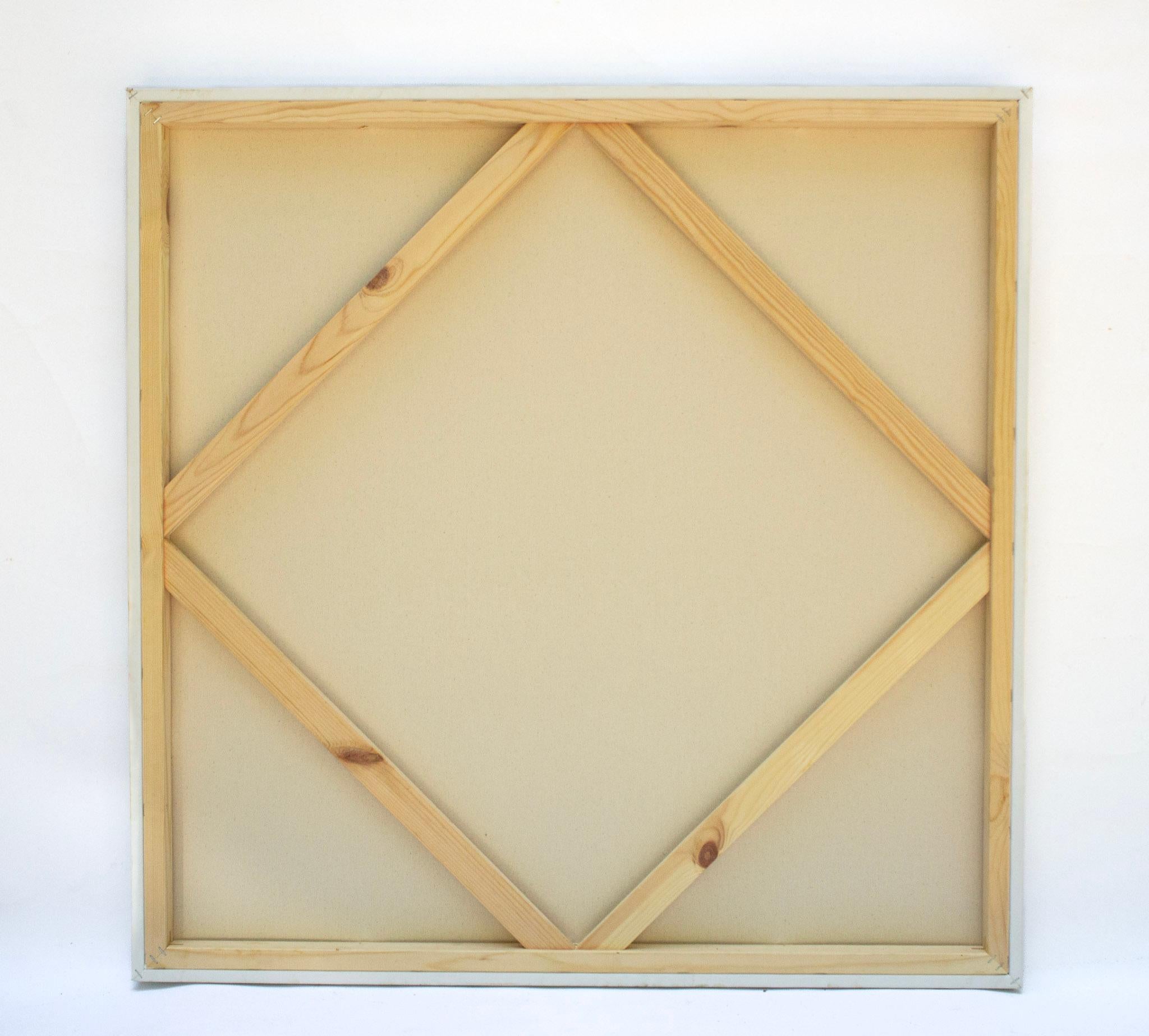 Italienischer Vintage-Schal mit Fragmenten aus dem 18. Jahrhundert und Aurora-Quarz auf Leinwand im Angebot 5