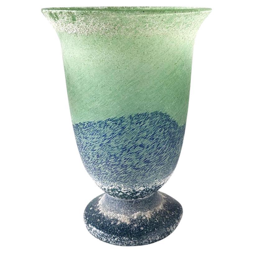 Lampe de table ou de chevet italienne sculpturale en verre d'art de Murano, 1970