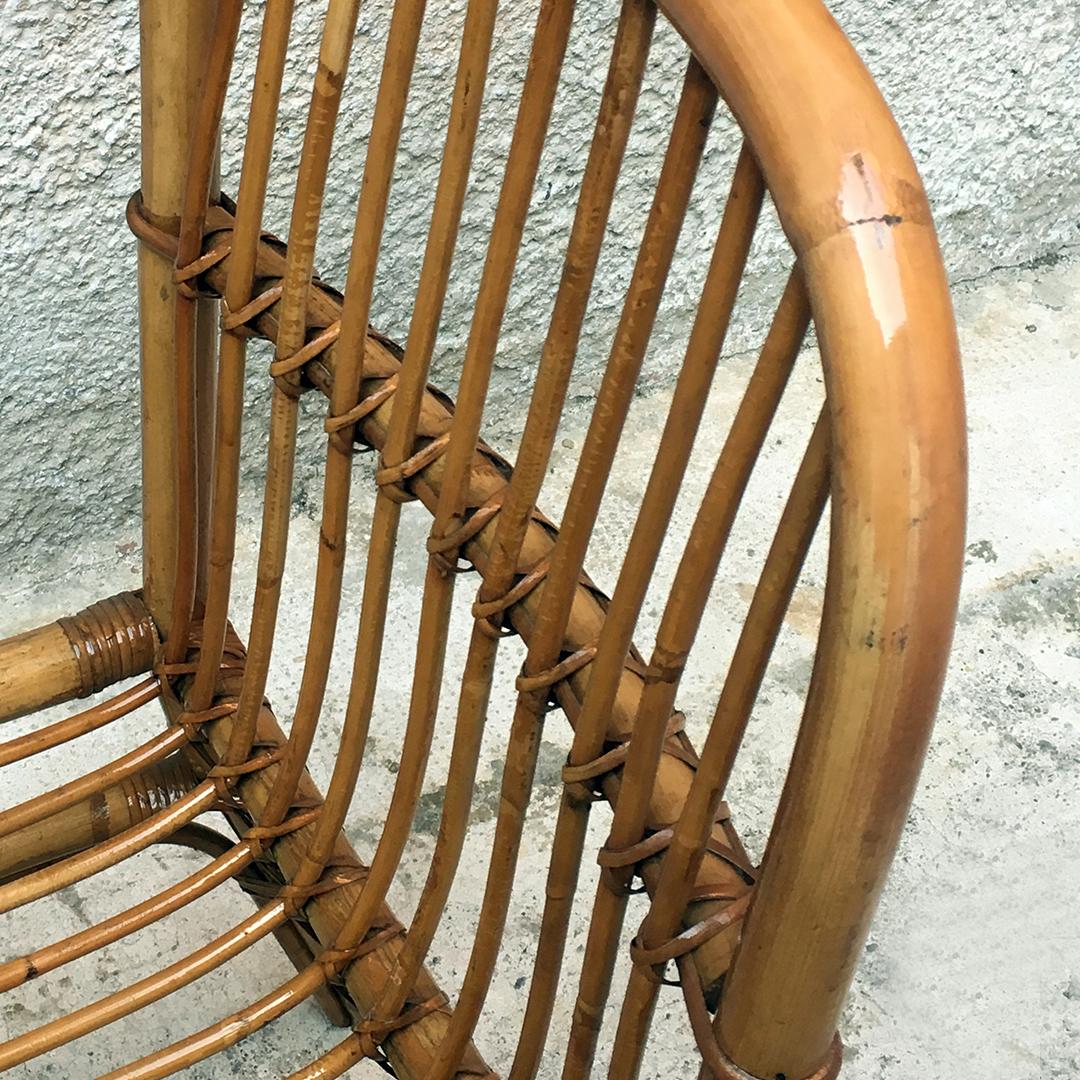 Italian vintage rattan chairs, 1960s 1