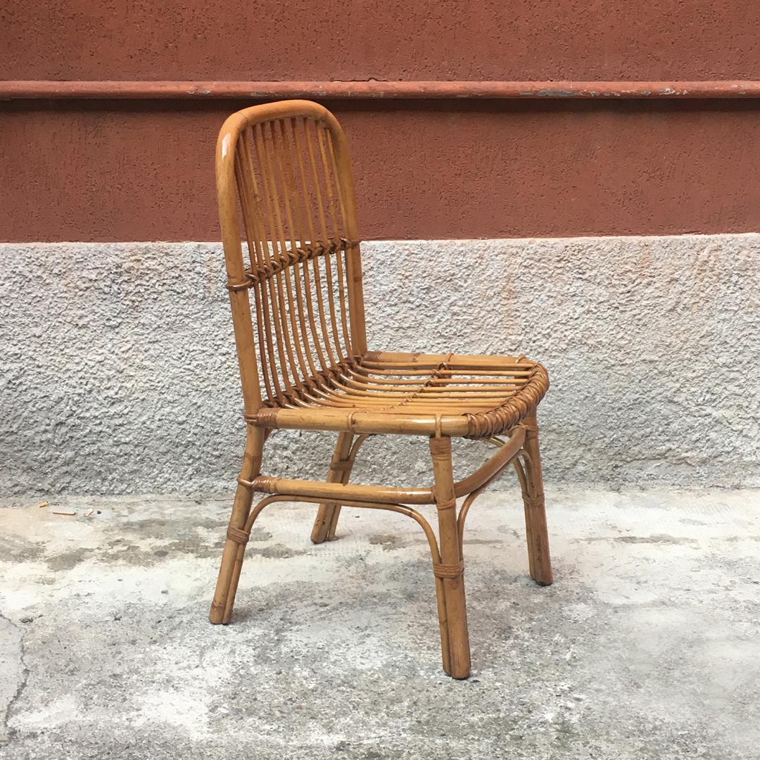 Italian vintage rattan chairs, 1960s In Good Condition In MIlano, IT