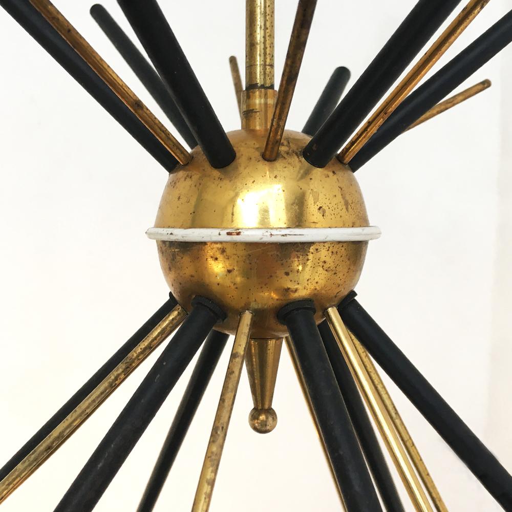 Italian Vintage Six Lights Sputnik Chandelier by Stilnovo, 1950s 2