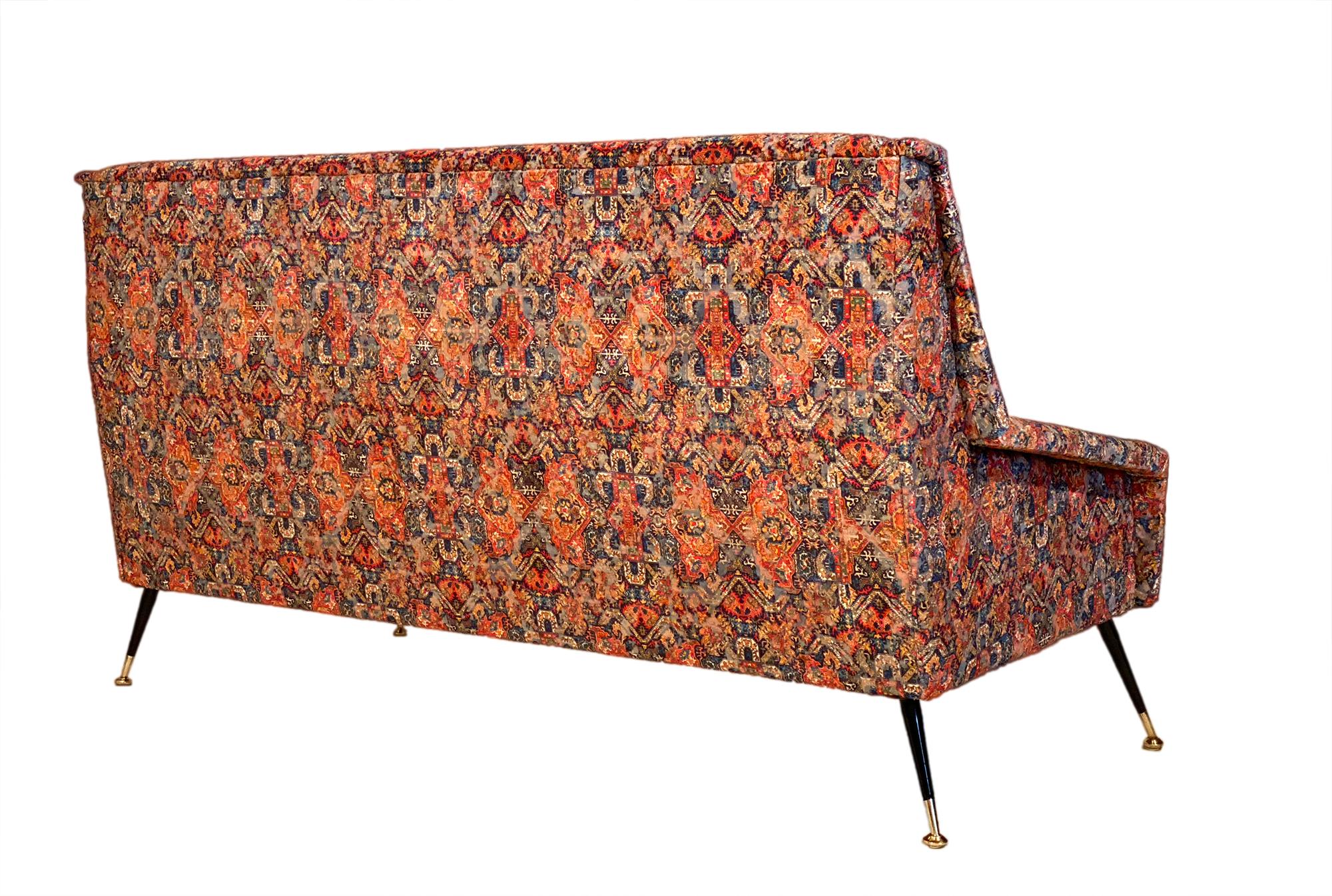 Italian Vintage Sofa with Rubelli Upholstery 2
