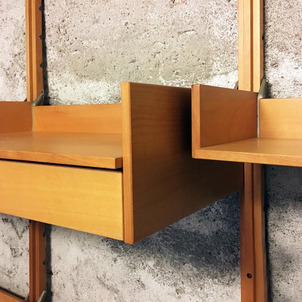 Italian Vintage Solid Beech Wall Bookcase, 1990s 3