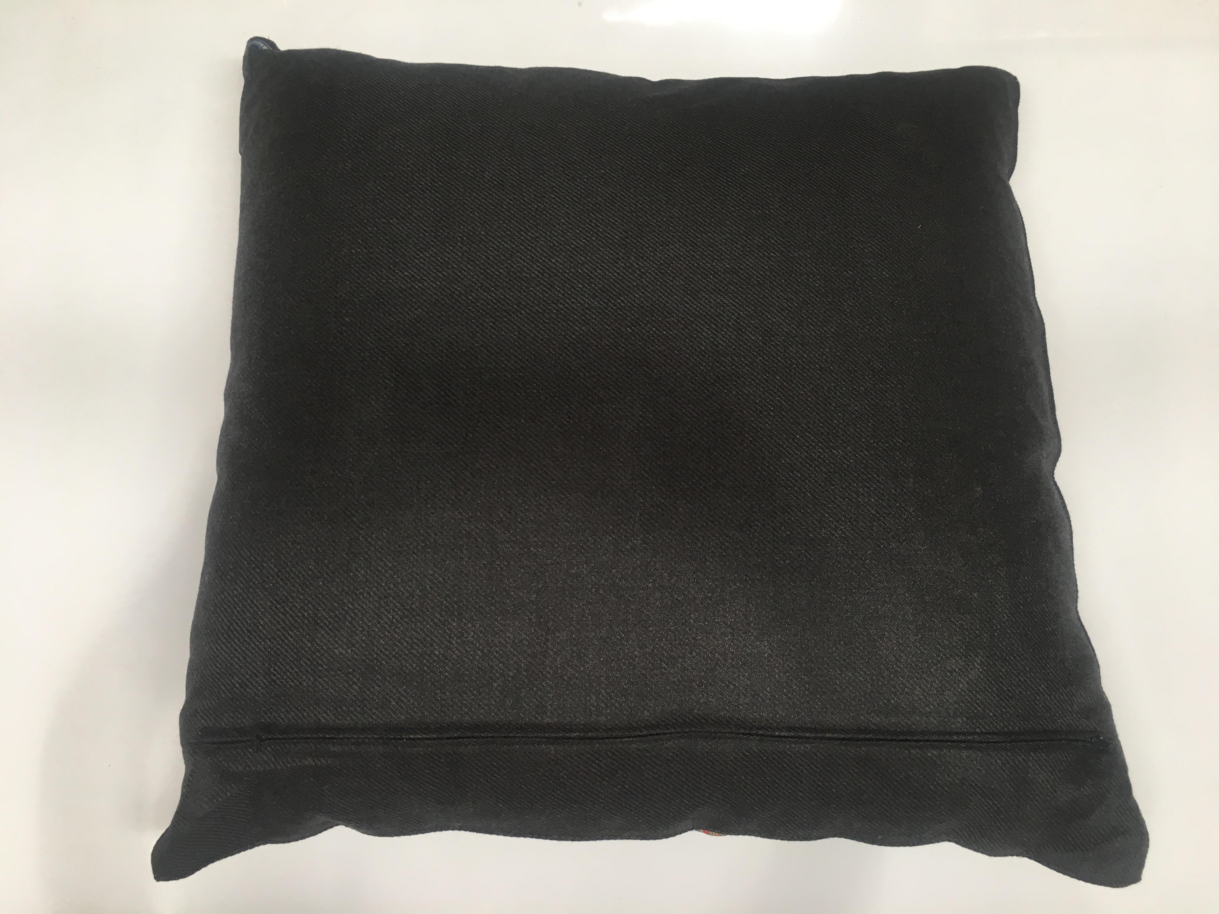 Italian Vintage Souvenir Silk Scarf Throw Pillow, 1970s 12