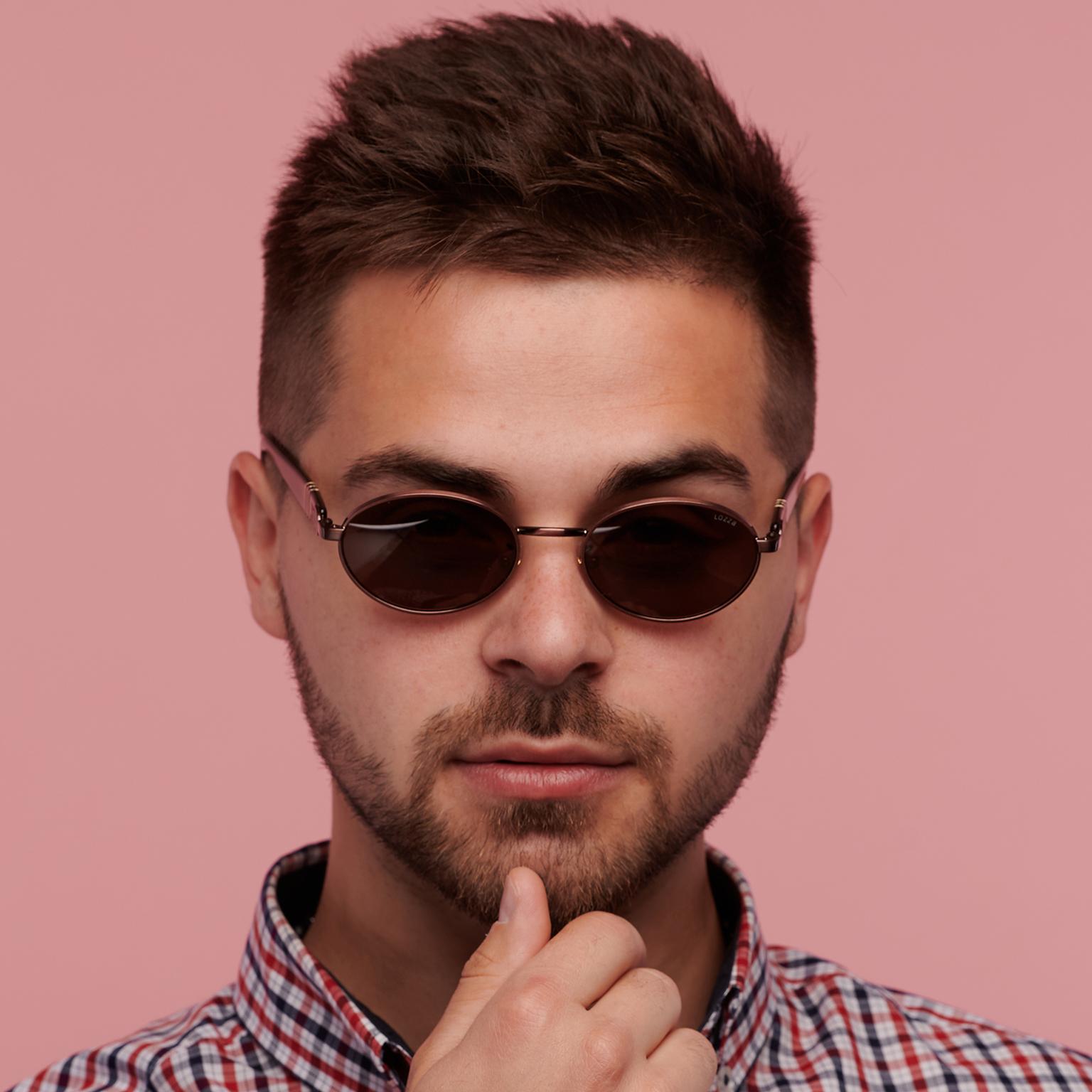 Italienische Vintage-Sonnenbrille von Lozza, ovale Designer-Sonnenbrille aus den 80er Jahren [nicht getragen] im Angebot 3