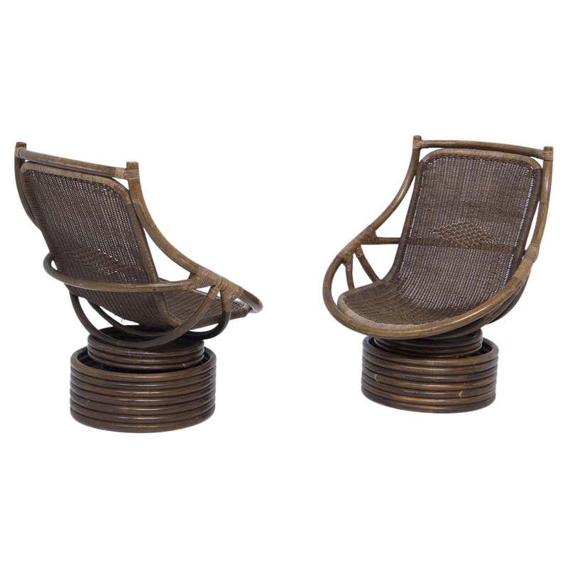 Cane Swivel Rocker Midcentury Rattan Cane Swivel Rocking Armchair For Sale at 1stDibs ...