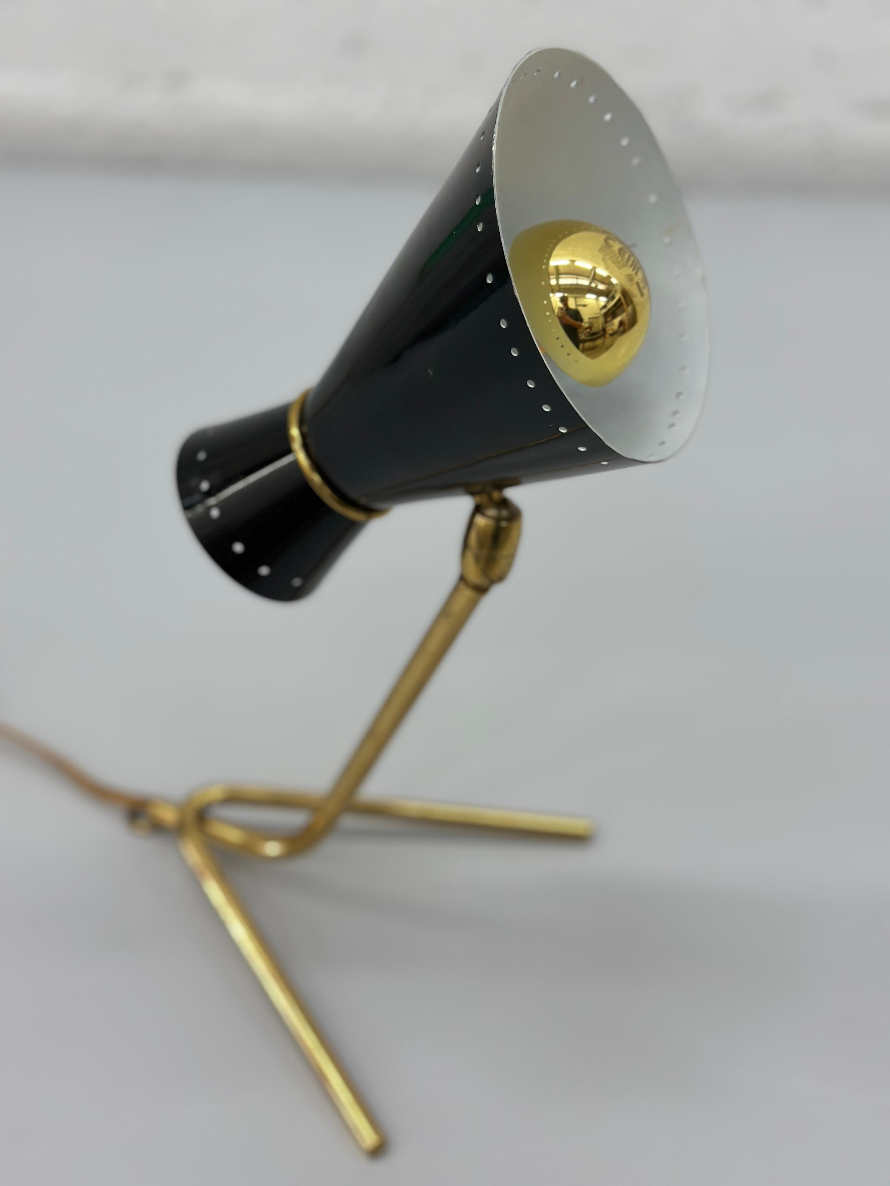 Metallo Lampada da tavolo/da terra Vintage Italian Lamp in stile Stilnovo - 1950s in vendita
