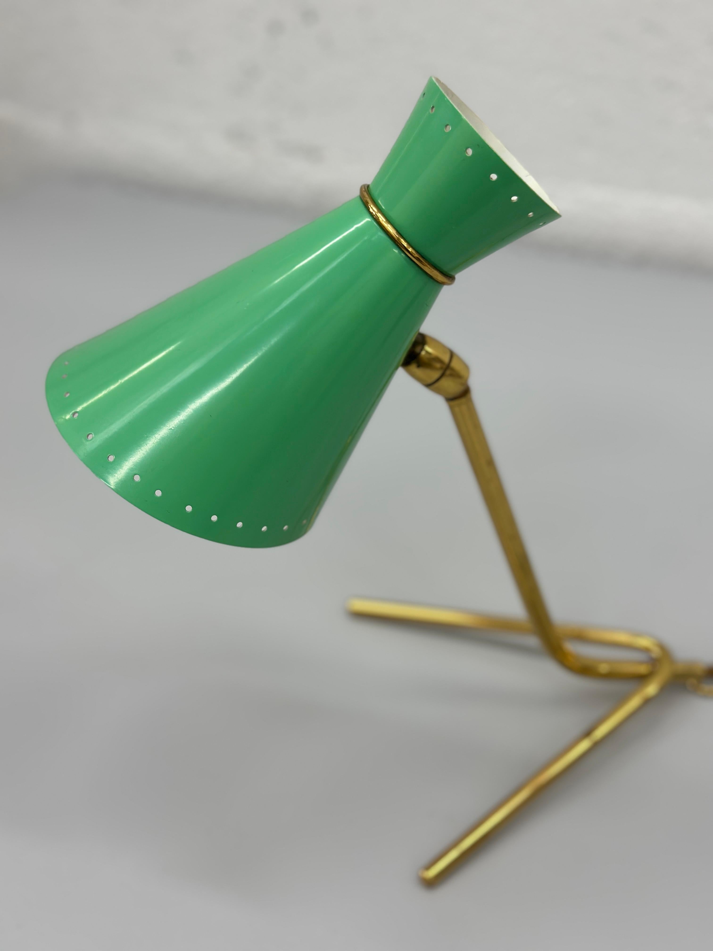 Lampada da tavolo / da terra vintage italiana in stile Stilnovo verde pastello - 1950s in vendita 5
