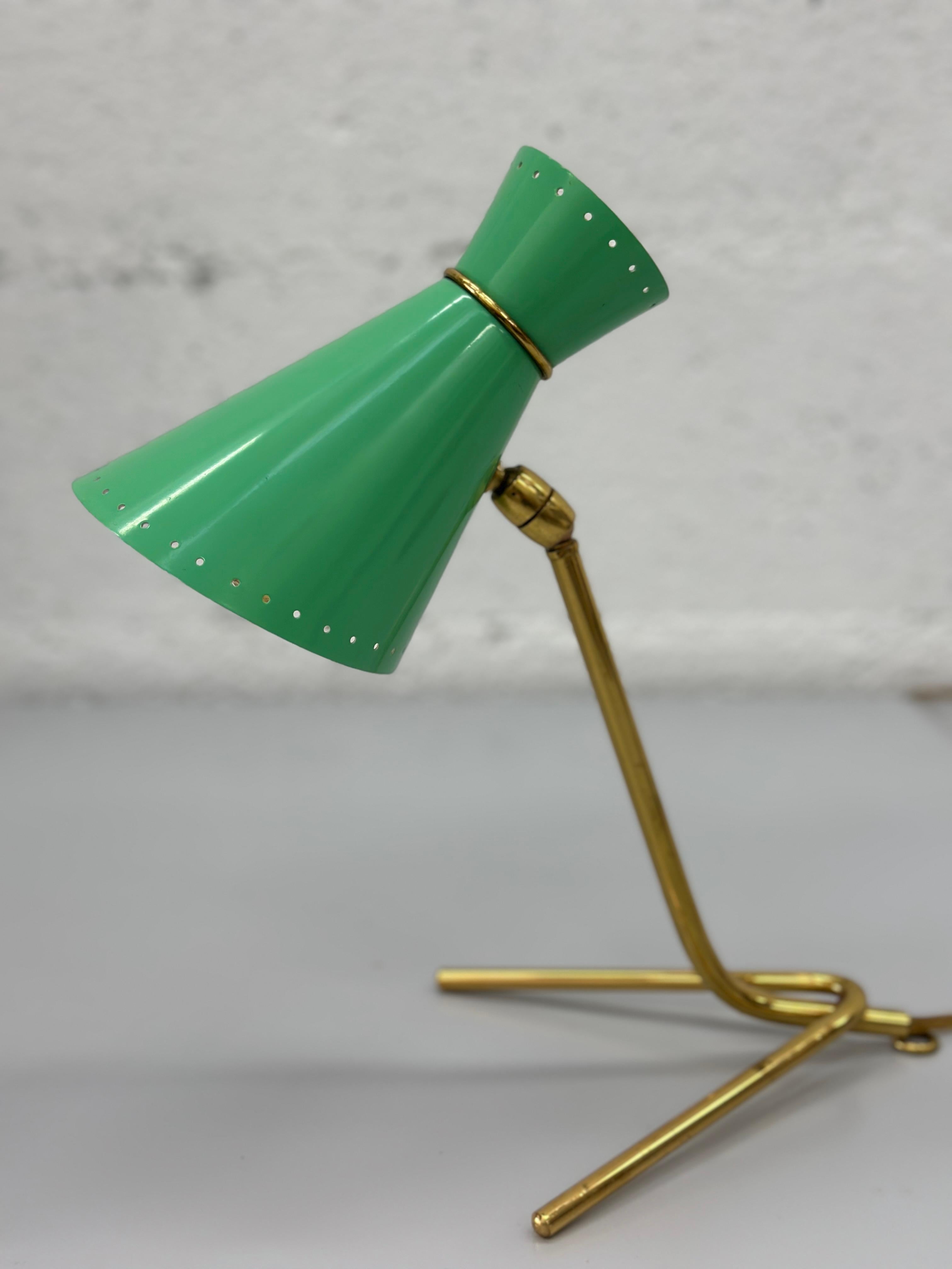 Lampada da tavolo / da terra vintage italiana in stile Stilnovo verde pastello - 1950s in vendita 8