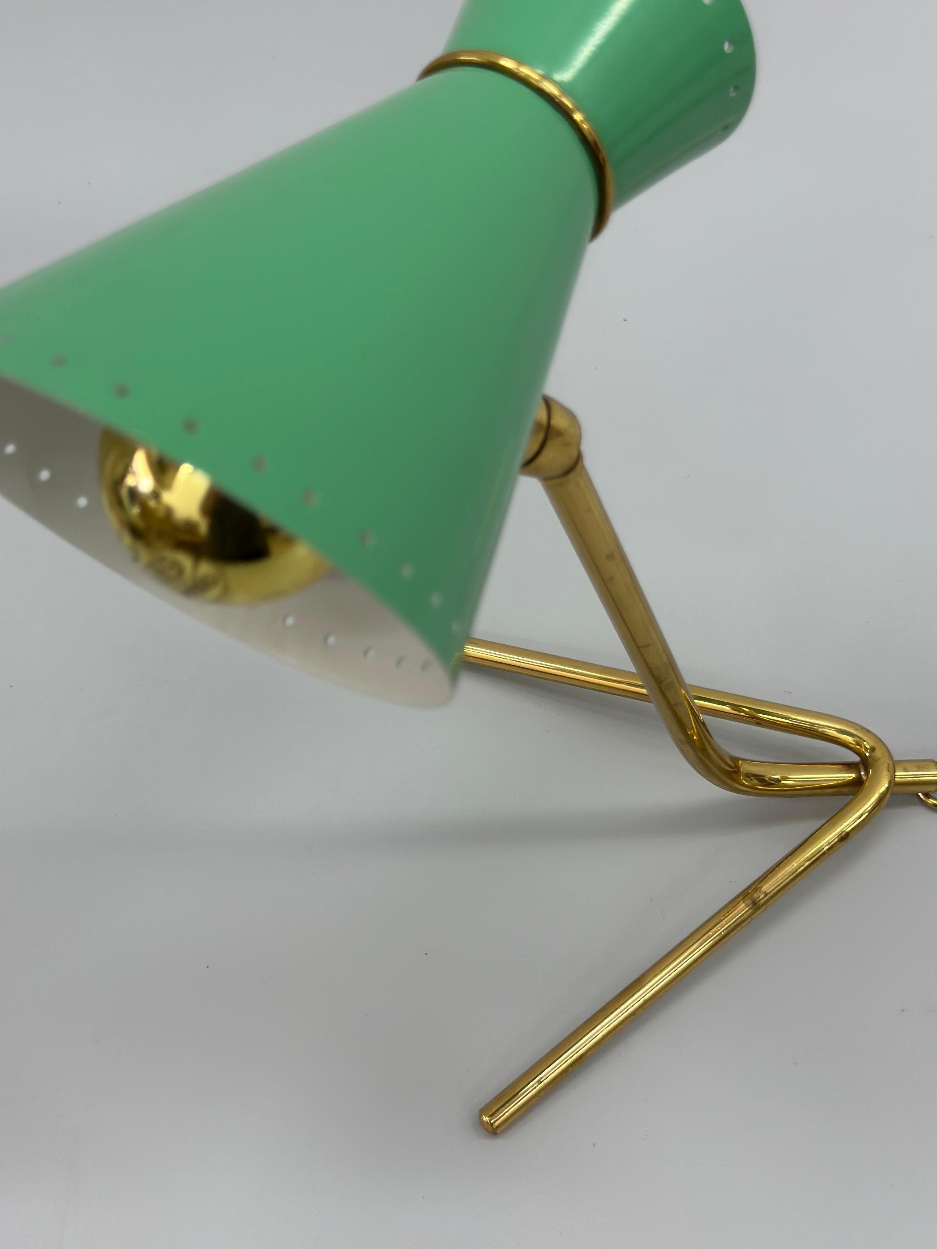 Lampada da tavolo / da terra vintage italiana in stile Stilnovo verde pastello - 1950s in vendita 10
