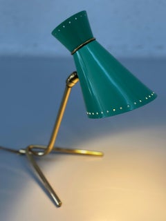 Italian Vintage Table / floor lamp style Stilnovo pastel green – 1950s