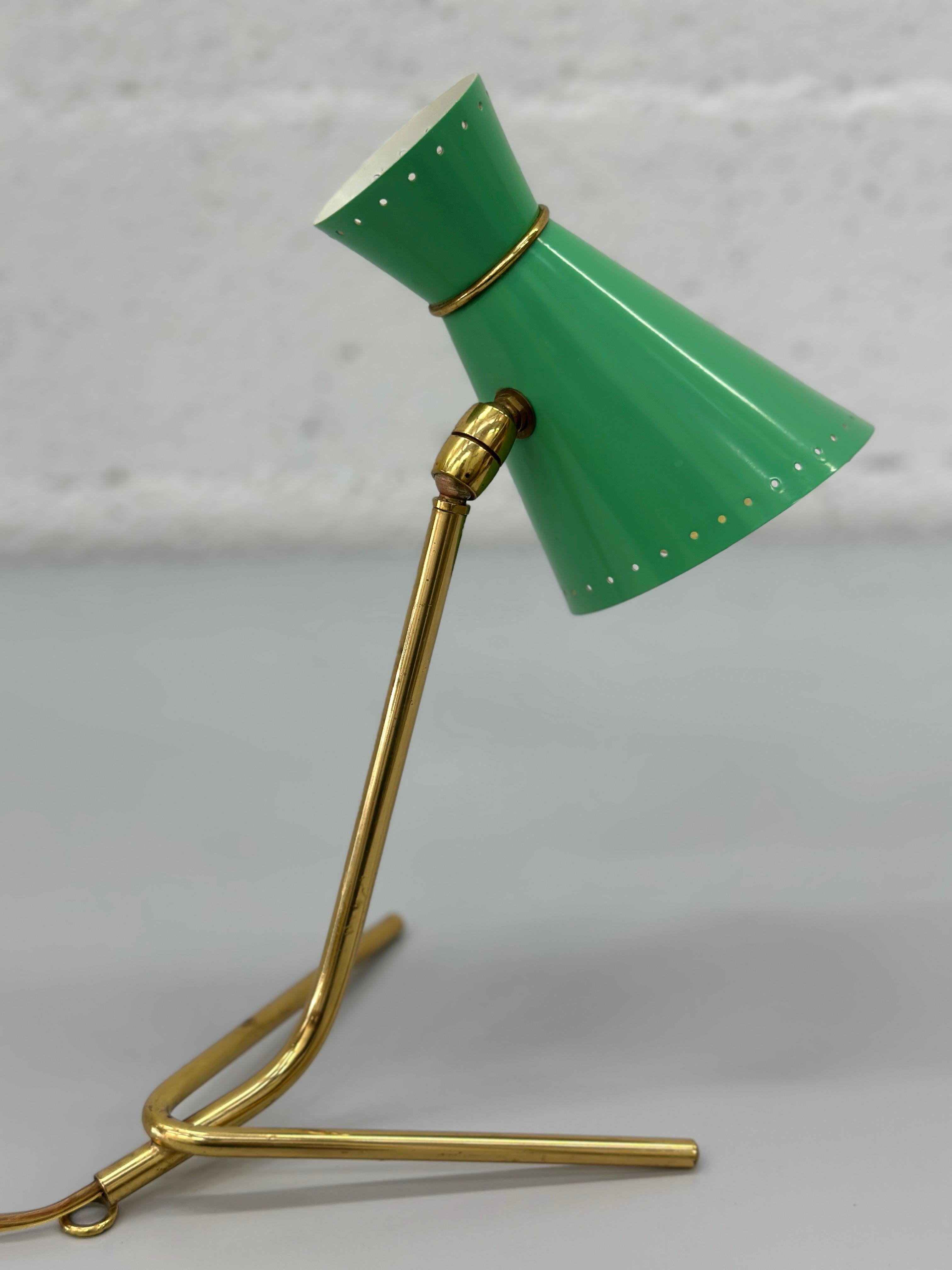 Lampada da tavolo / da terra vintage italiana in stile Stilnovo verde pastello - 1950s in vendita 2