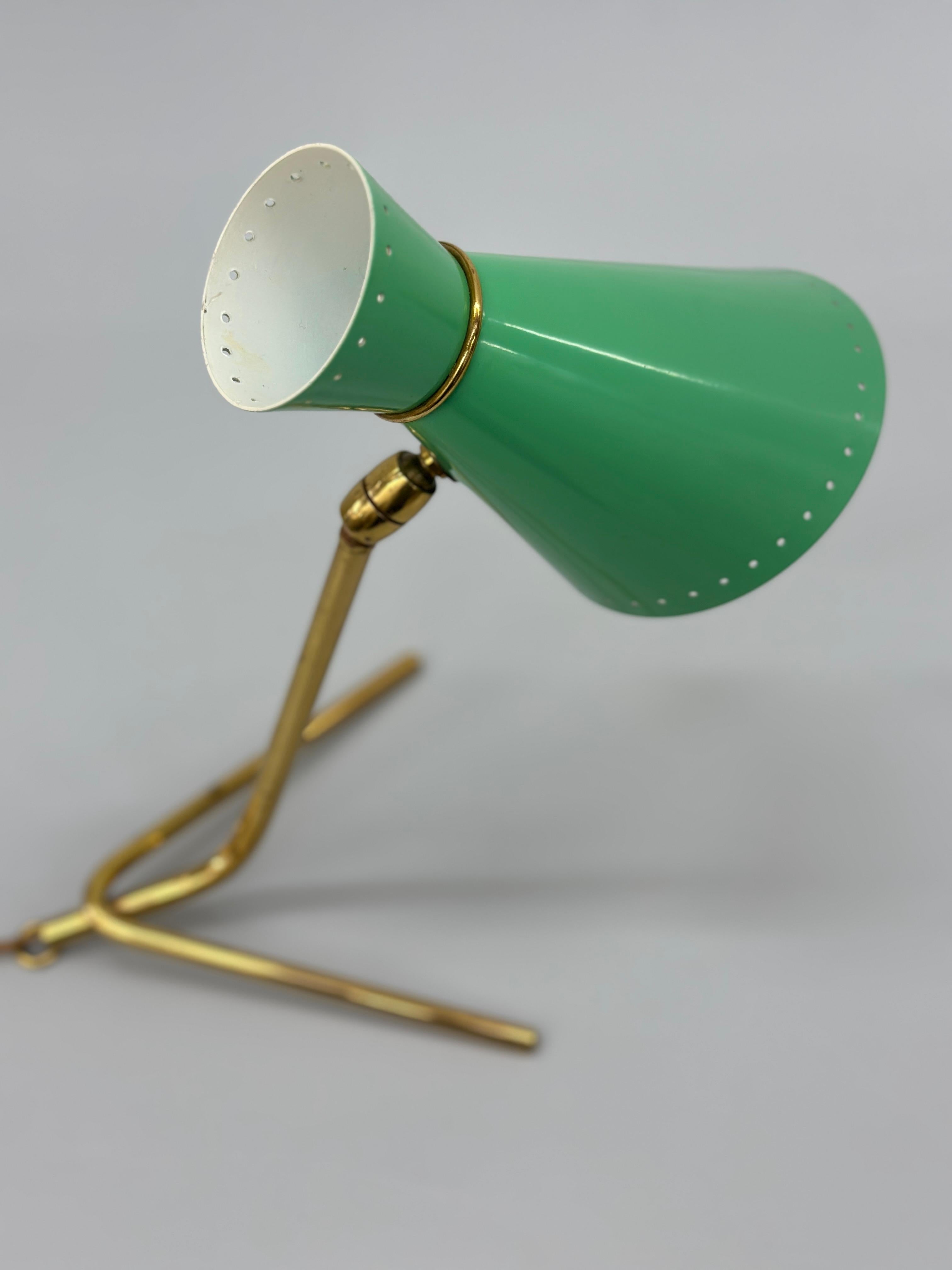 Lampada da tavolo / da terra vintage italiana in stile Stilnovo verde pastello - 1950s in vendita 3