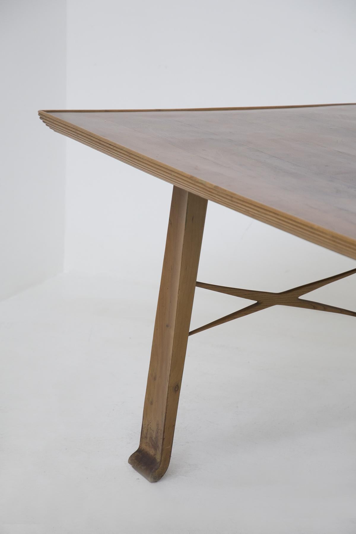 Mid-Century Modern Italian Vintage Table in Wood Att. to Paolo Buffa